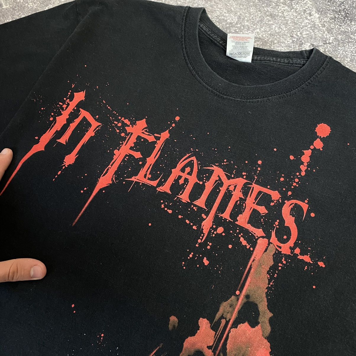 Band Tees Vintage In Flames Big Graphic logo Rare Rock band tee Size US M / EU 48-50 / 2 - 3 Thumbnail