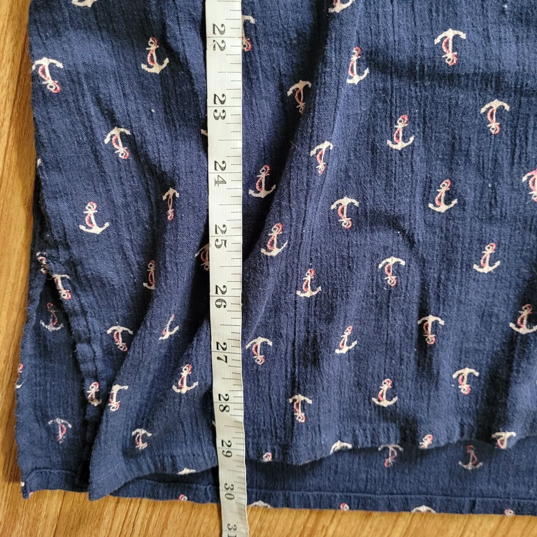 J.Crew J Crew Shirt Womens Medium BNavy Blue White Anchor Nautical Coastal Tunic Top Size M / US 6-8 / IT 42-44 - 7 Thumbnail