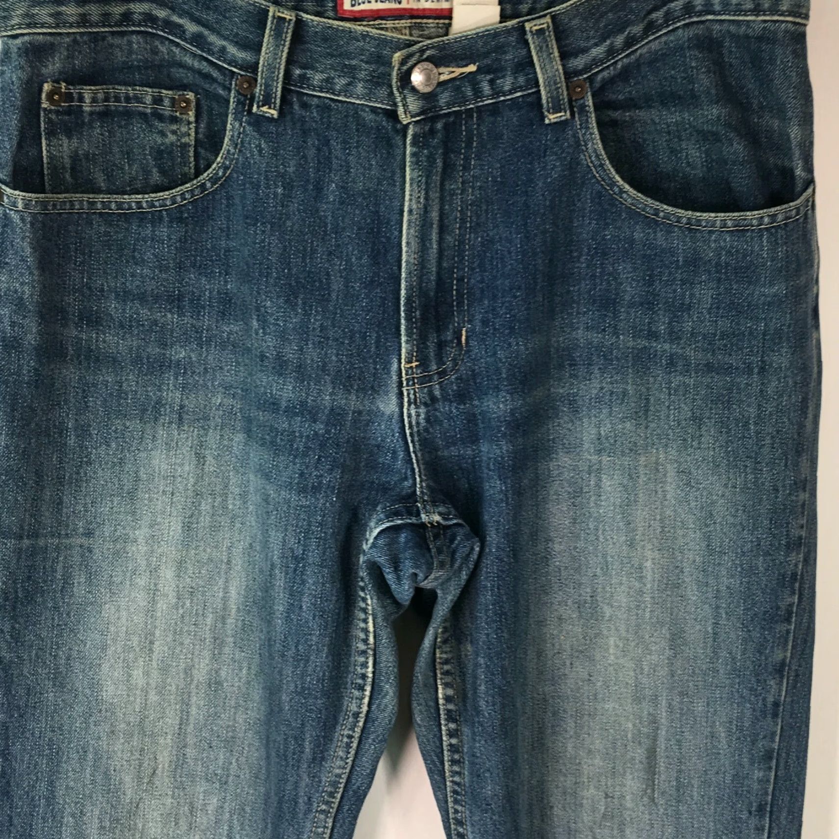Old Navy Old Navy Women's Straight Jeans Size 12 Regular 34X32 Dark Blue Denim 5-Pocket Mid-Rise Comfort Size 34" / US 12 / IT 48 - 3 Thumbnail