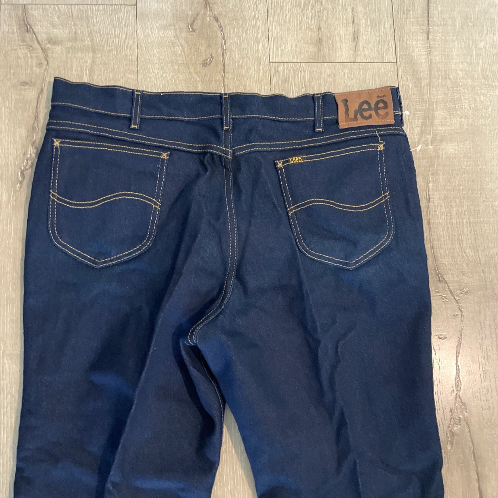 Lee VINTAGE Lee Riders Bootcut Jeans Men's 42x32 Regular Fit Dark Blue Denim USA Size US 42 / EU 58 - 4 Thumbnail