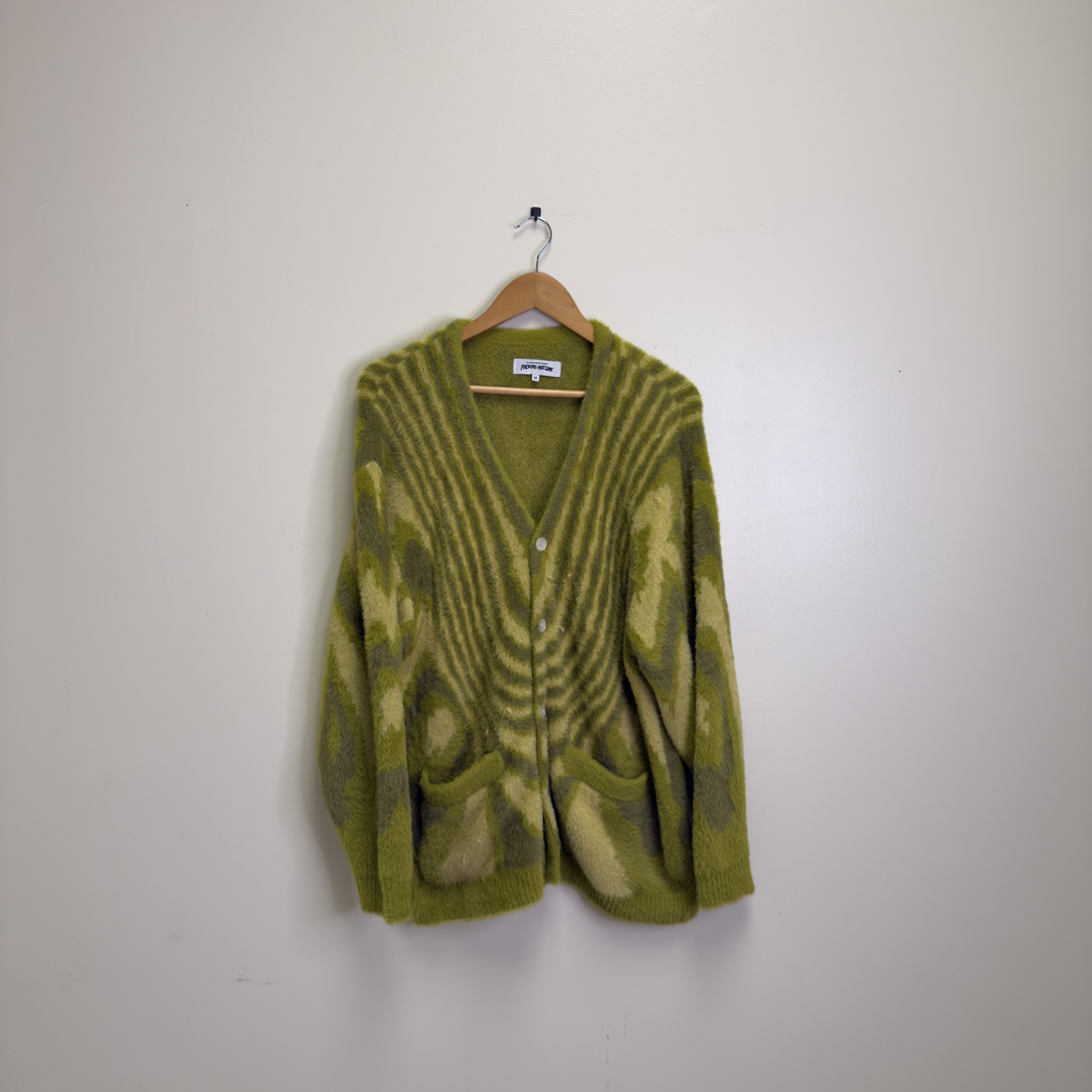 Fucking Awesome Acid Hairy Cardigan Moss Size US M / EU 48-50 / 2 - 1 Thumbnail