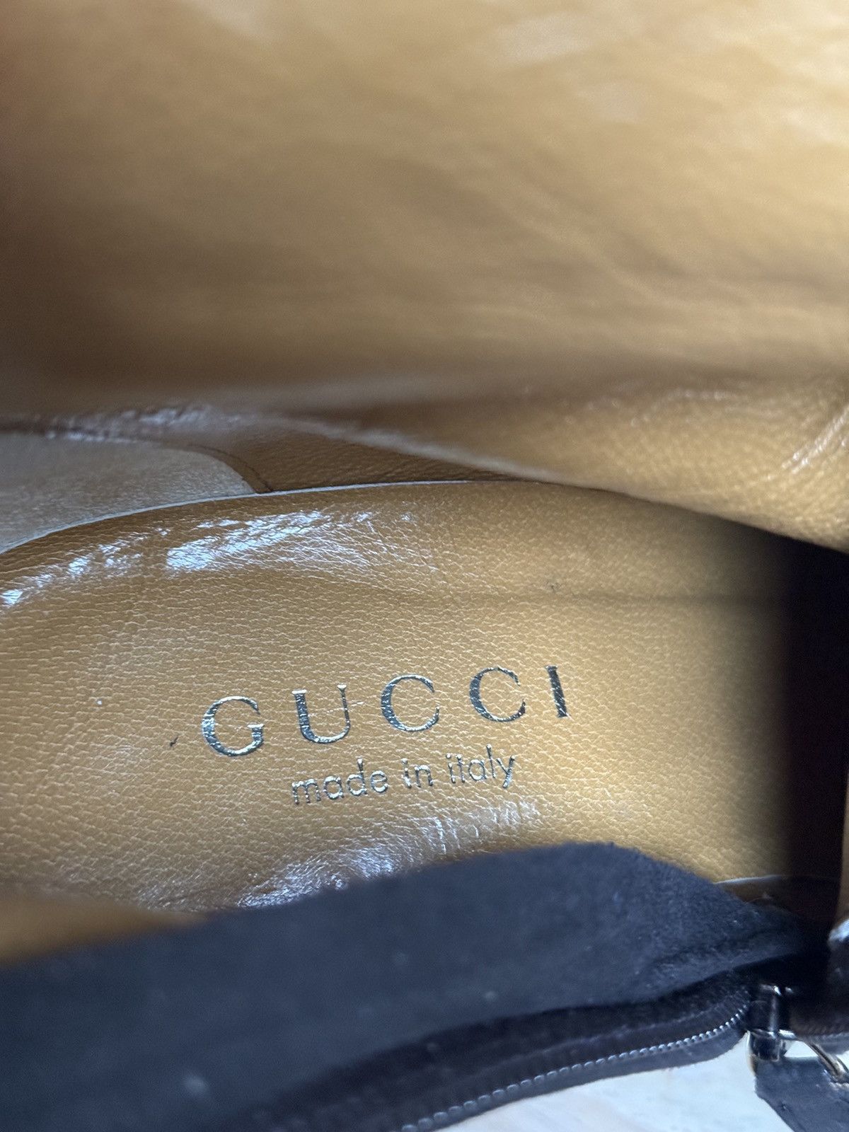 Gucci × Vintage Gucci Suede Dark Brown Riding Boots Squared Toe Heels Size US 5.5 / IT 35.5 - 12 Thumbnail
