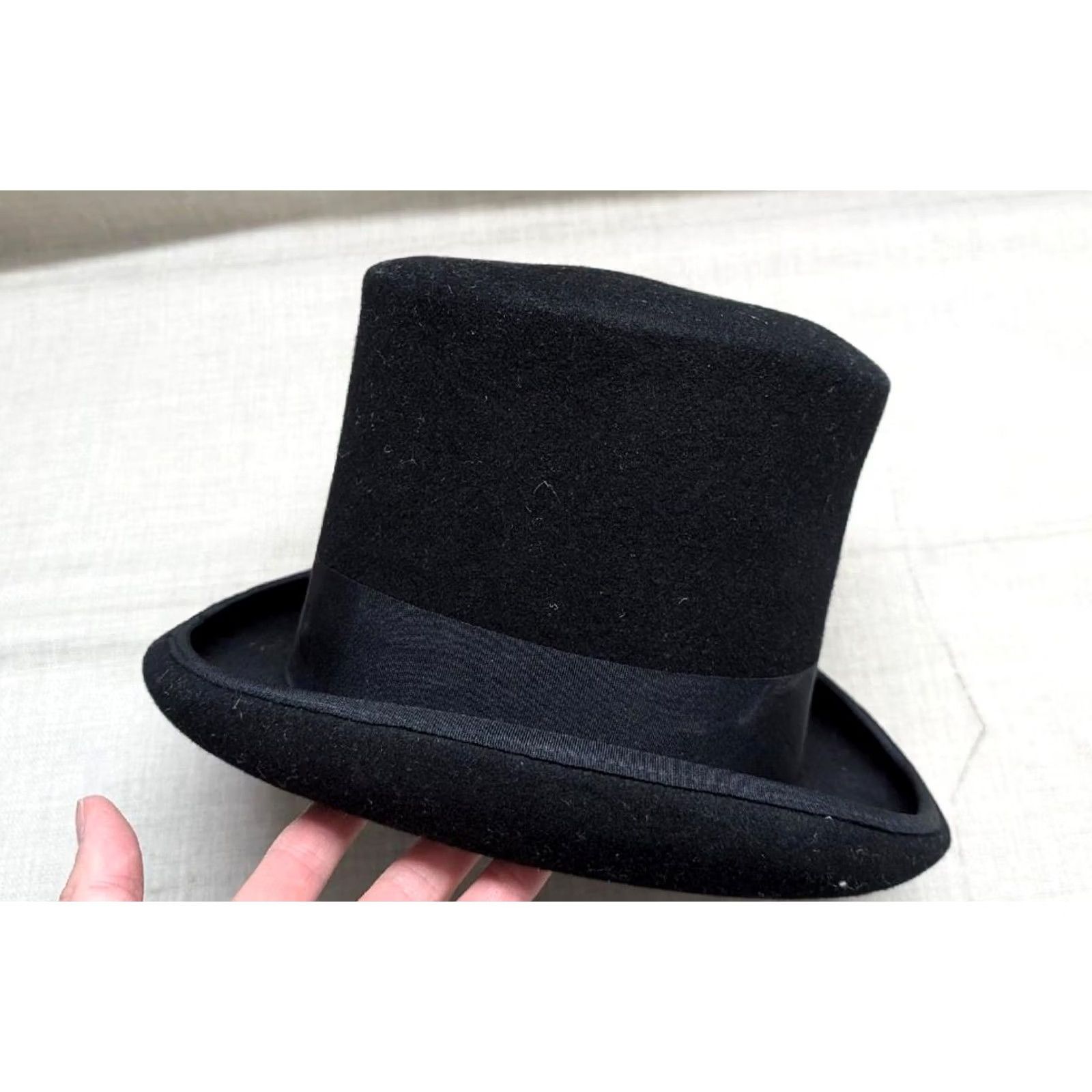 Vintage VINTAGE Jhats Top Hat Shirt Men L Black Victorian Edwardian Stovepipe Style Mens Size US L / EU 52-54 / 3 - 6 Thumbnail