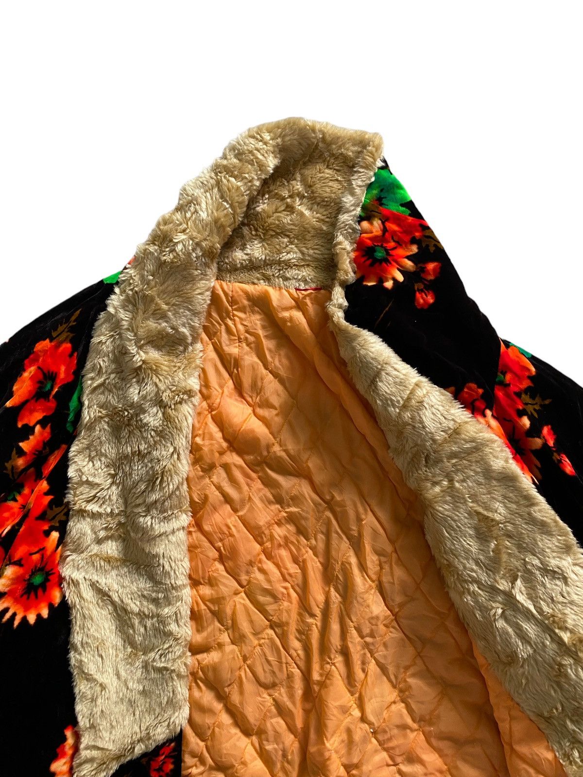 Japanese Brand Vintage kimono velvet Flower Motive Japan Oversized Jacket Size US XL / EU 56 / 4 - 5 Thumbnail