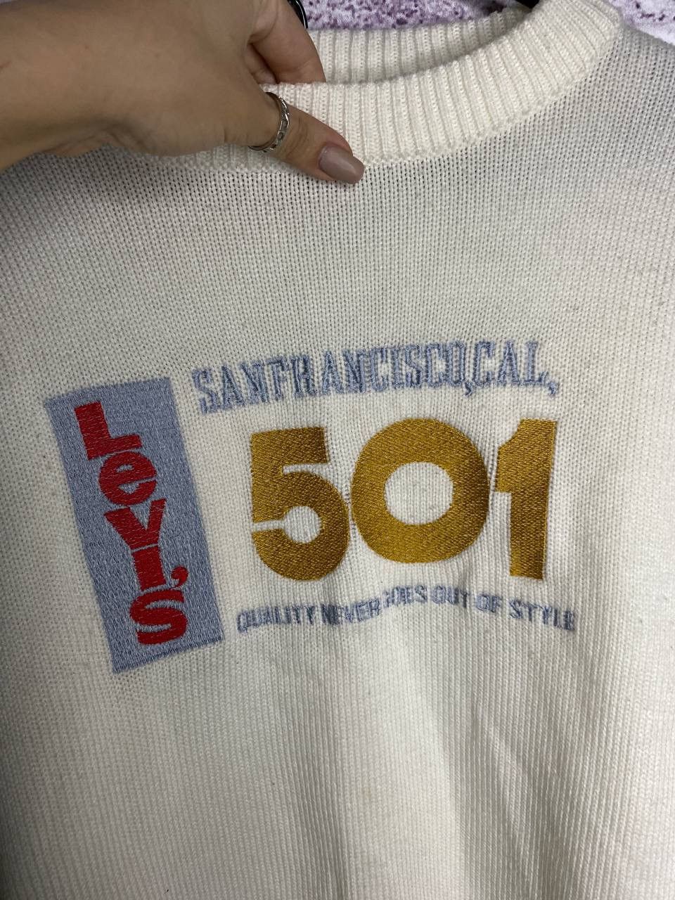 Levi's Vintage Clothing Womens Levi’s Vintage Clothing Sweaters 501 luxury big logo Size S / US 4 / IT 40 - 5 Thumbnail