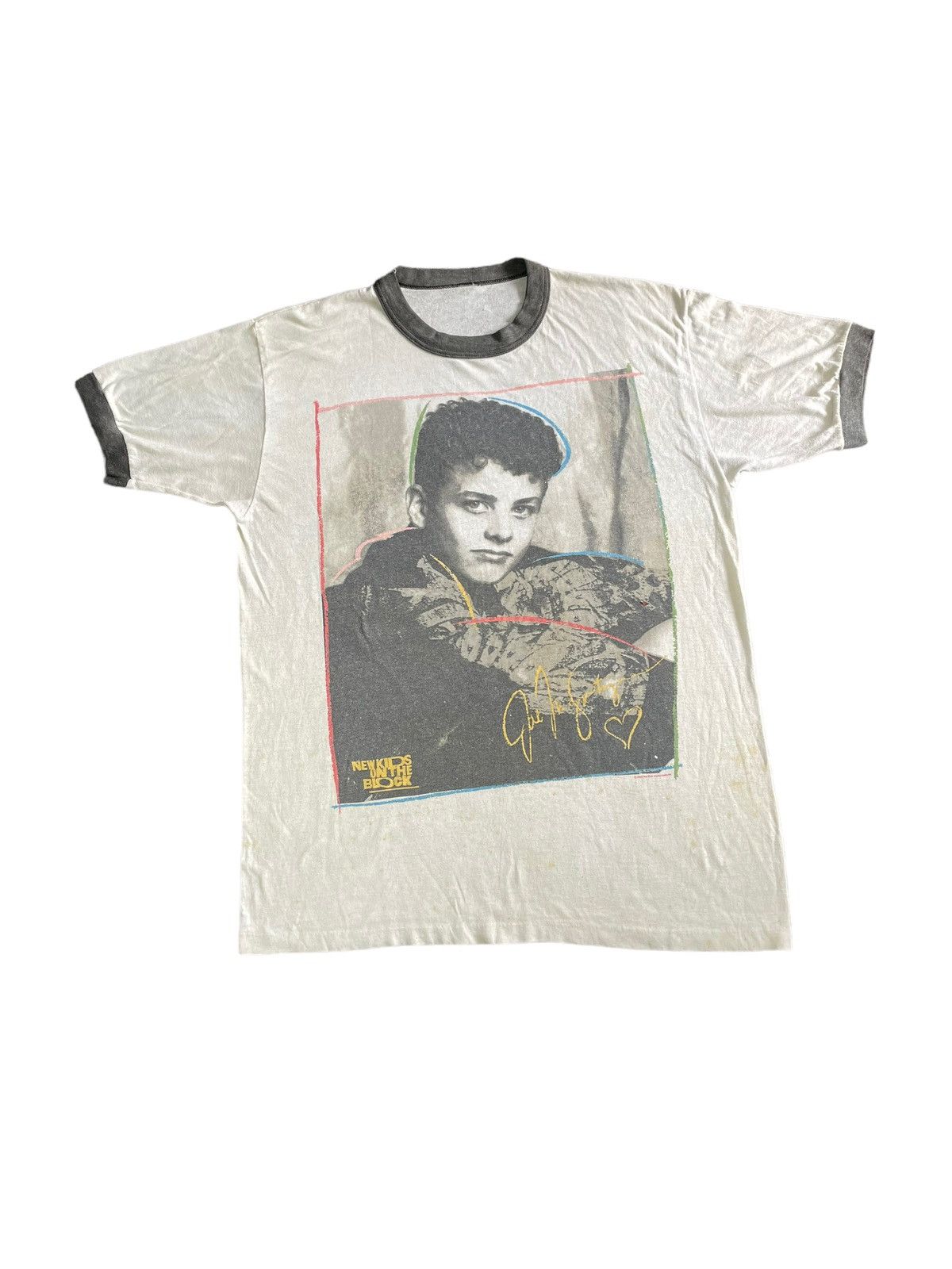 New Kids On The Block × Vintage Vintage 1989 NKOTB Joey Mcintyre Ringger Tshirt Size US M / EU 48-50 / 2 - 1 Thumbnail