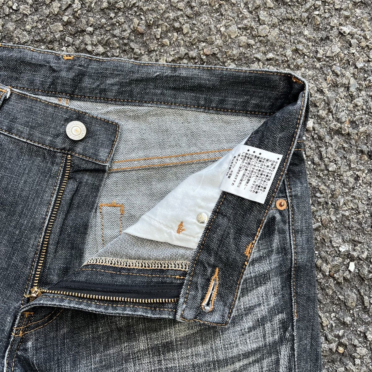 Tornado Mart FLARE JEANS CLAWMARK DENIM CRACK WASH BOBSON FADED PANTS Size US 31 - 6 Thumbnail