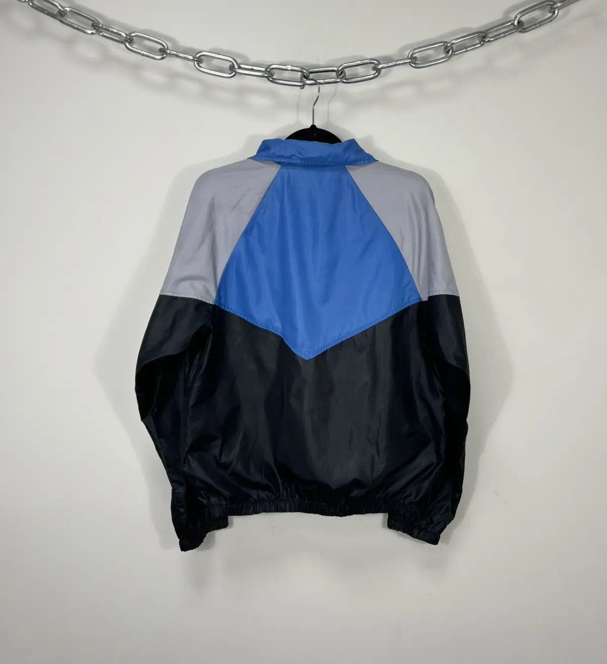Nike × Vintage Vintage Nike 80s Retro Hype Full Zip Track Nylon Jacket Size US M / EU 48-50 / 2 - 2 Thumbnail