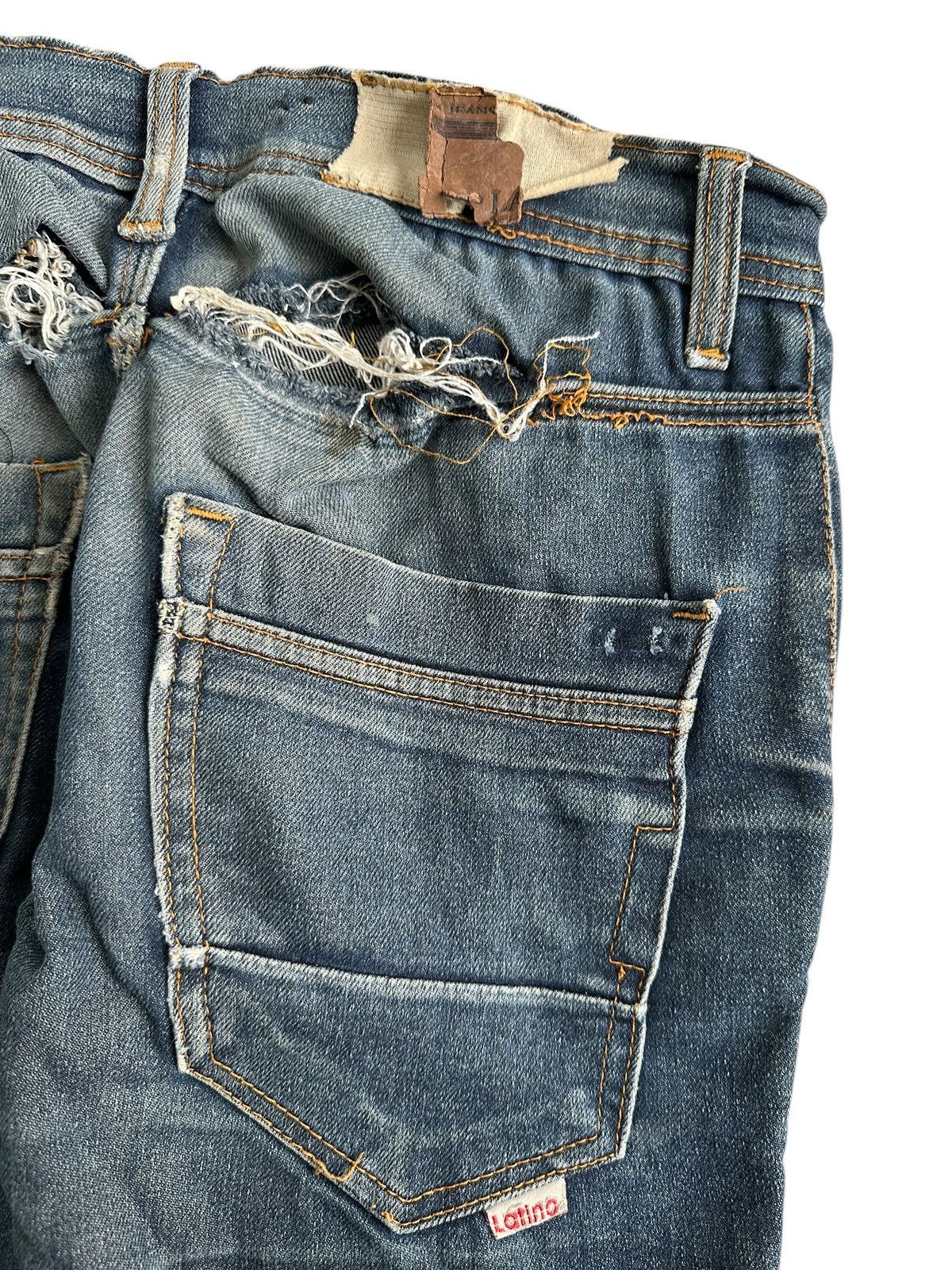 Hysteric Glamour ARCHIVE LATINO SICK DISTRESSED WASHED DENIM JEANS Size US 31 - 10 Thumbnail