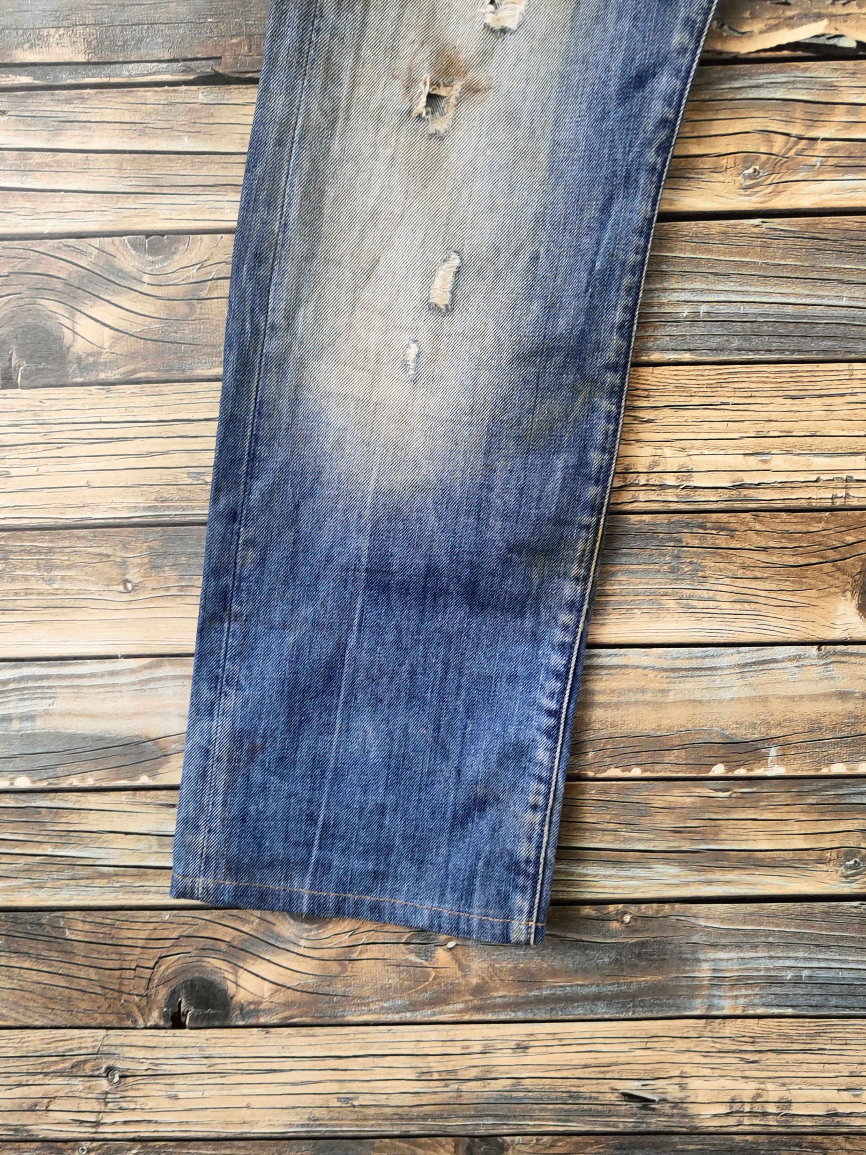 G-Star DL G-star Raw Blue Distressed Ripped Jeans #46-963 Size US 31 - 5 Thumbnail