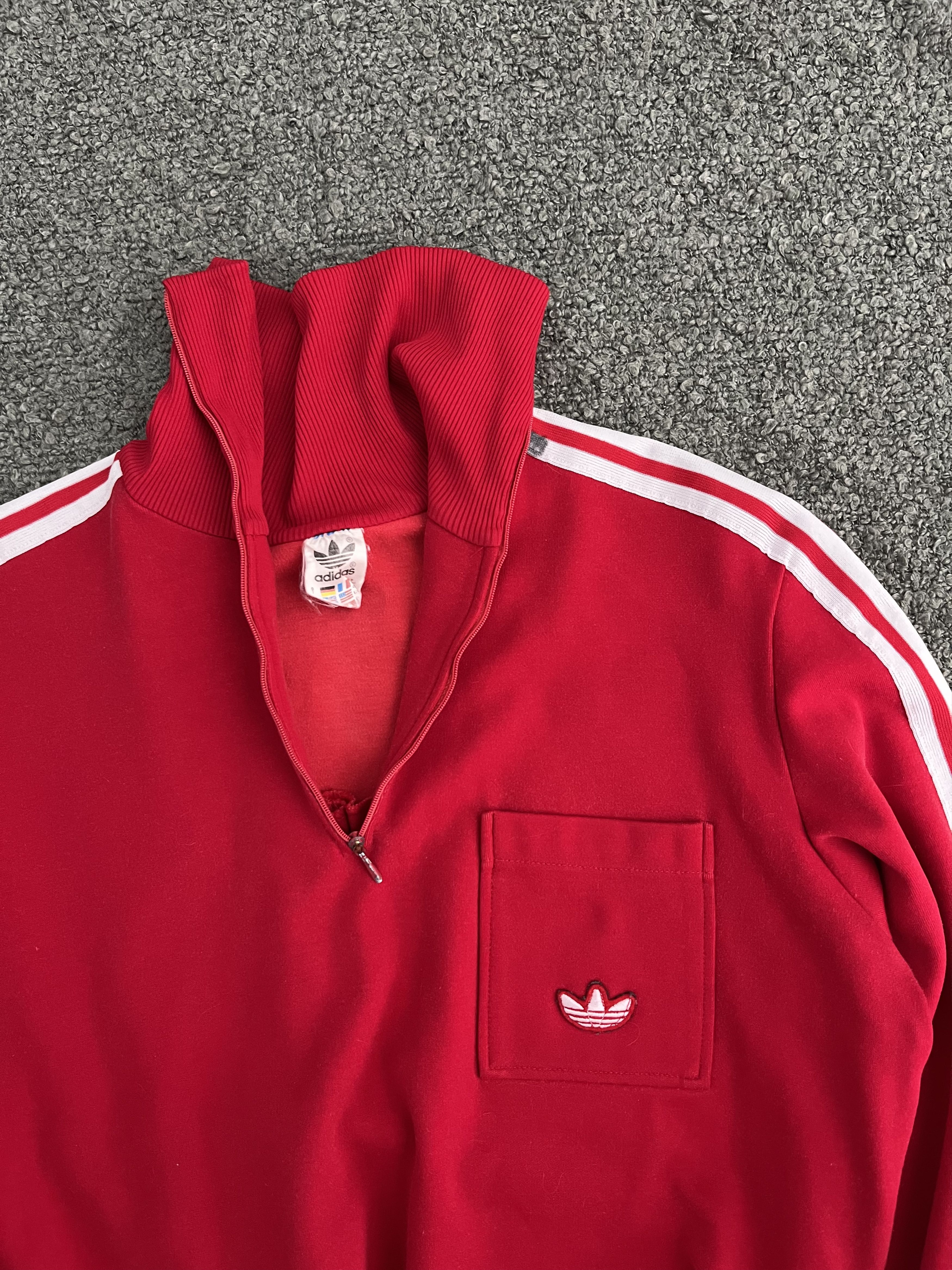 Adidas Vintage 80s Adidas Bayern Munich Track Top Jacket Red Size US S / EU 44-46 / 1 - 5 Thumbnail
