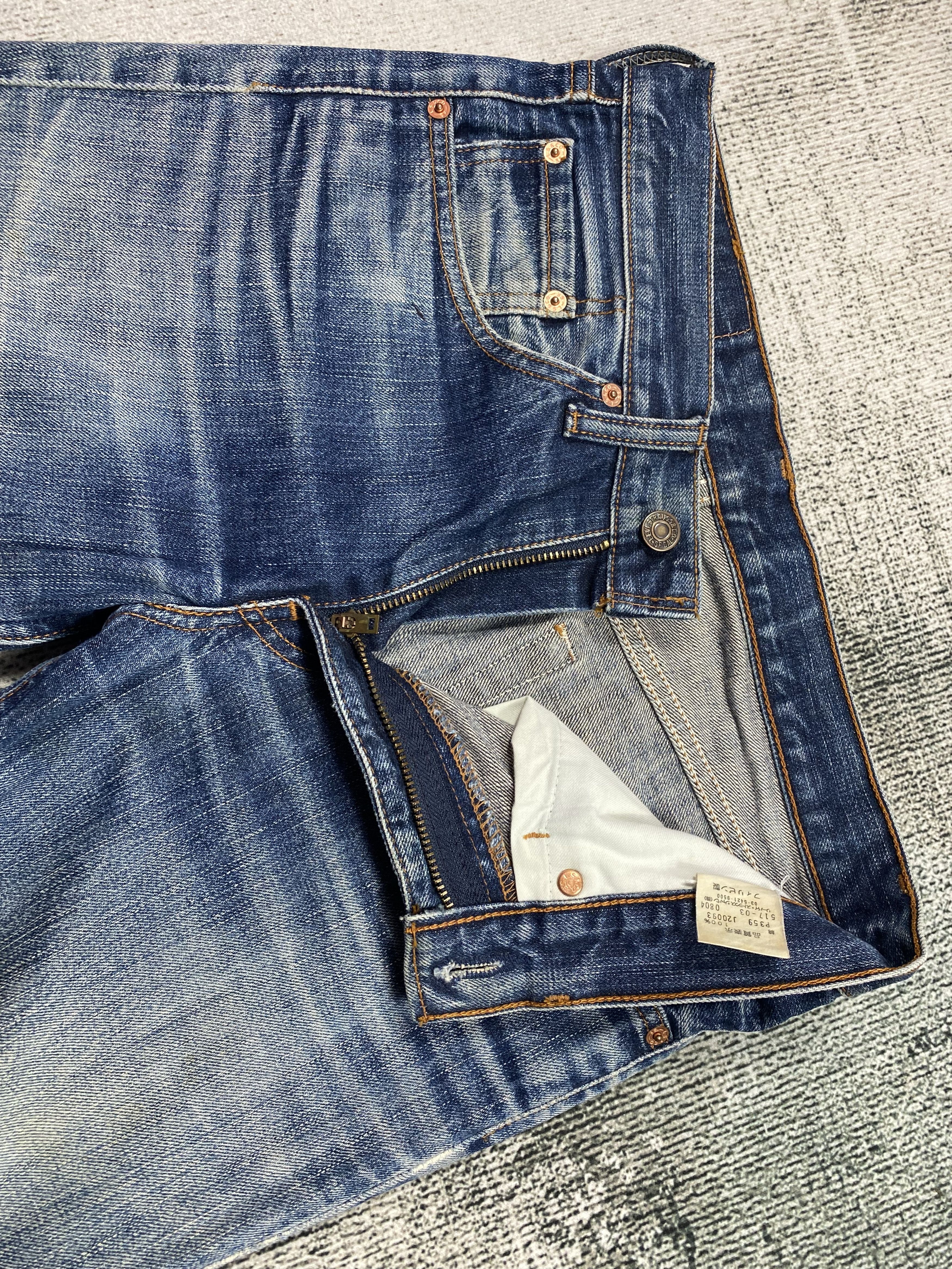 Levi's SICKS💥 517 Jeans Bootcut Blue Distressed Vintage Size US 29 - 7 Thumbnail