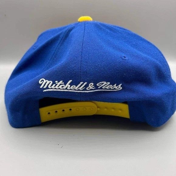 Mitchell & Ness Denver Nuggets Hat Men Blue Big Logo Embroidered Snap Back Size ONE SIZE - 4 Thumbnail