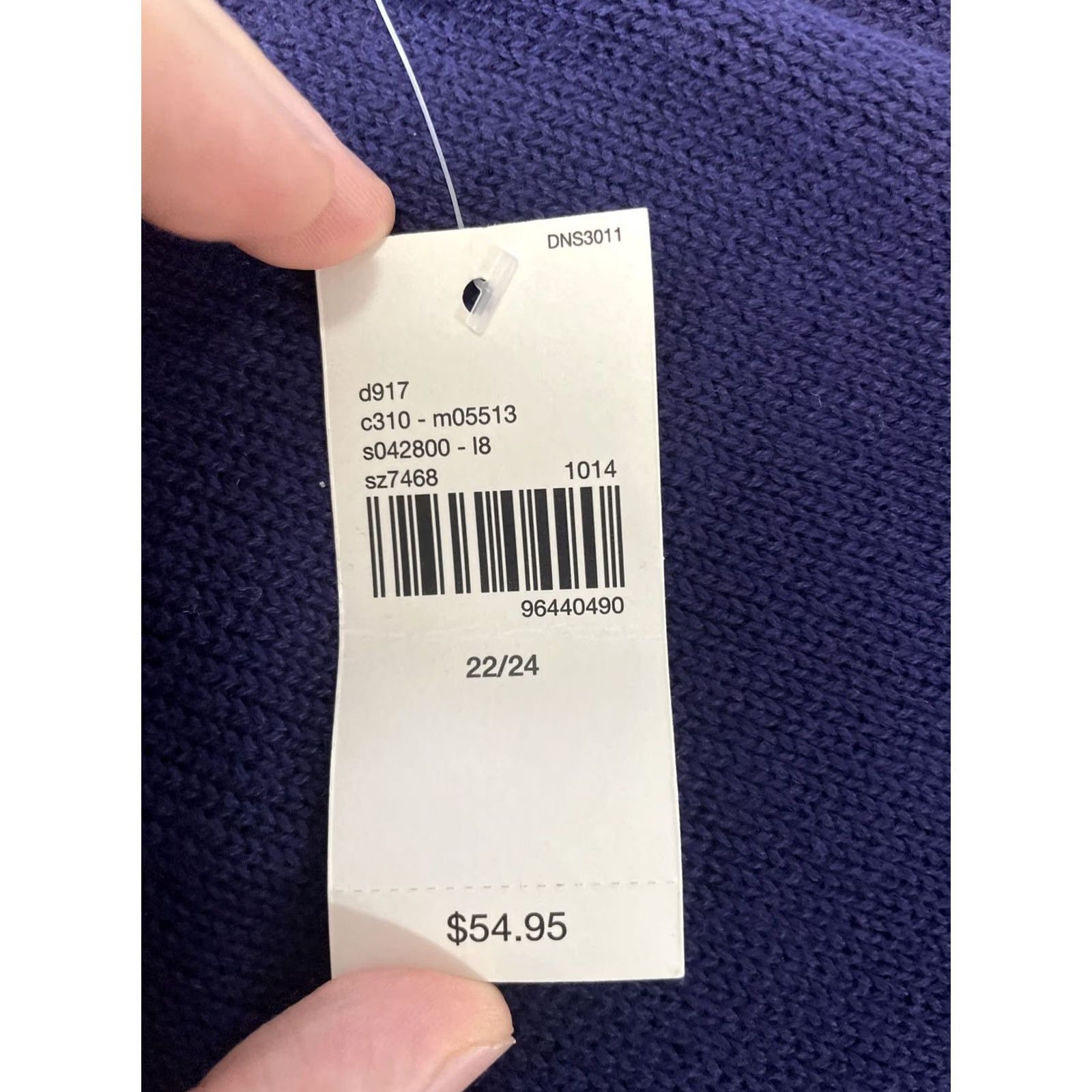 Vintage Lane Bryant Women’s Purple 1/2 Zip Crew Neck Pullover Sweater Size 22/24 Pull Over Knit Long Sleeve Casual Travel Regular Size 3XL / US 20-22 - 4 Thumbnail