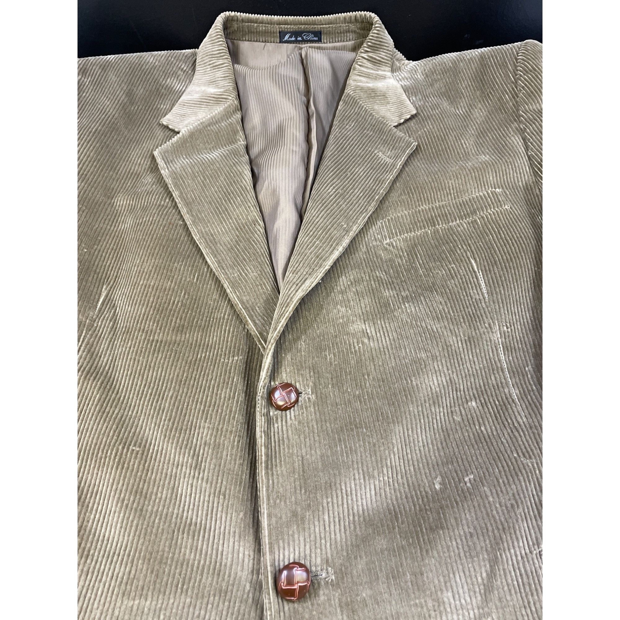 Other Monsieur Adolfo Men's Tan Corduroy Blazer / Sports Coat Size Size 42S - 4 Thumbnail