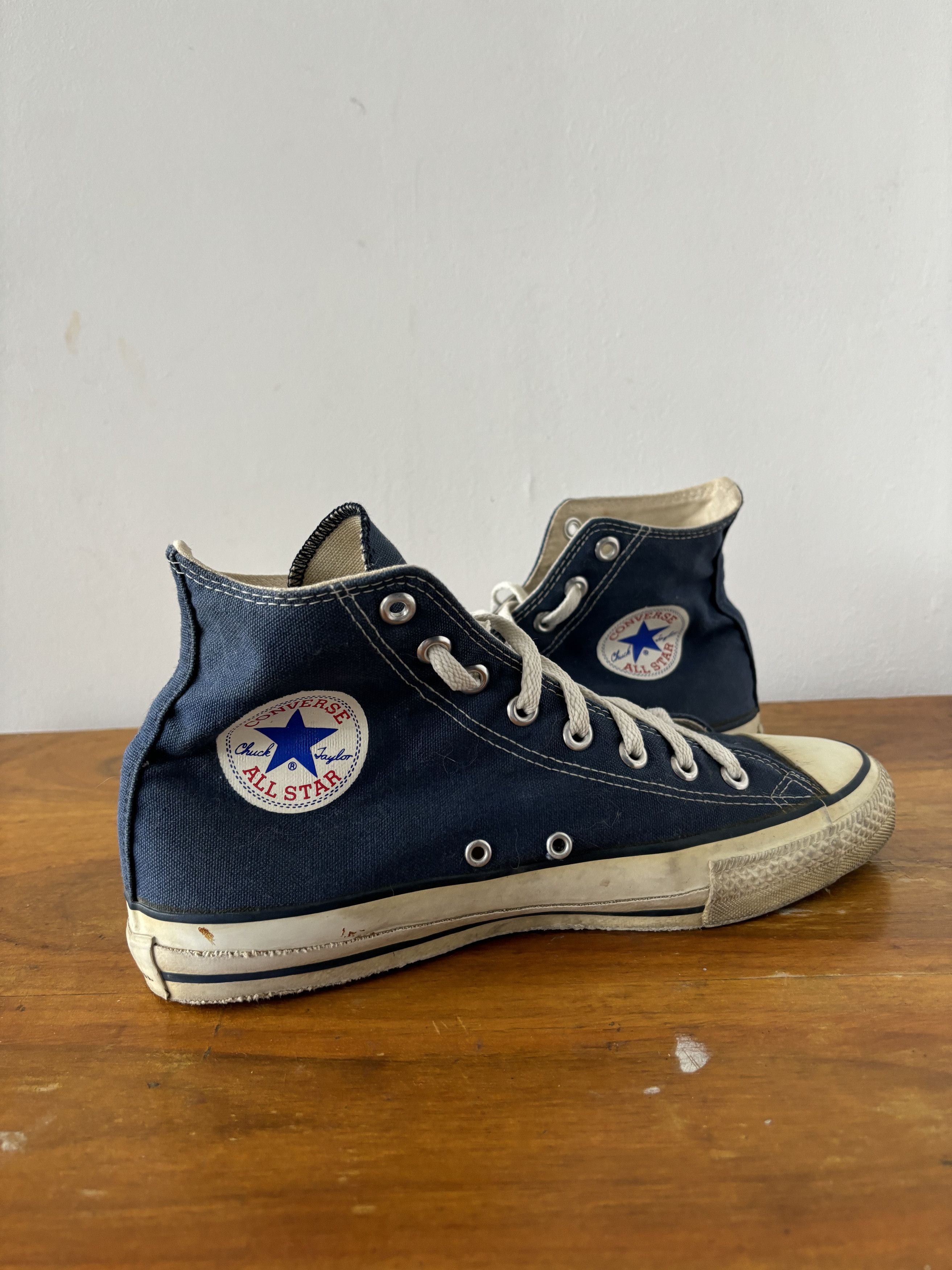 Converse Made In Usa RARE Converse Chuck Taylor Hi Blue Vintage Made in USA Grailed