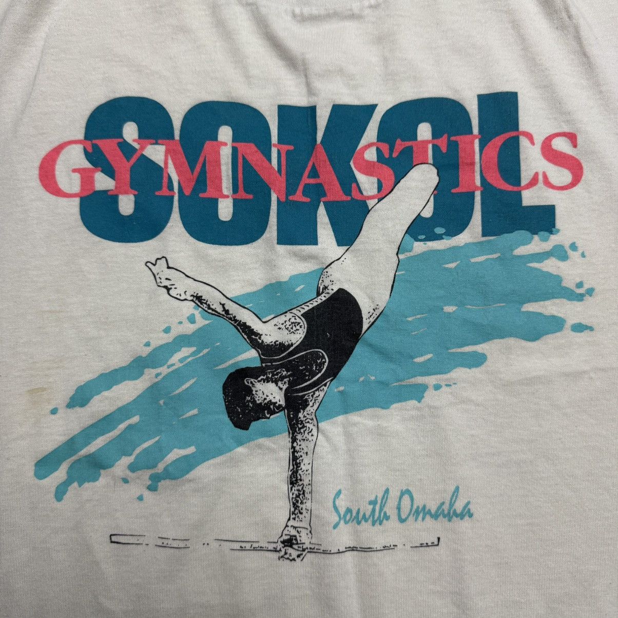 VINTAGE Fruit Of The Loom SOKOL GYMNASTICS South Omaha Tee