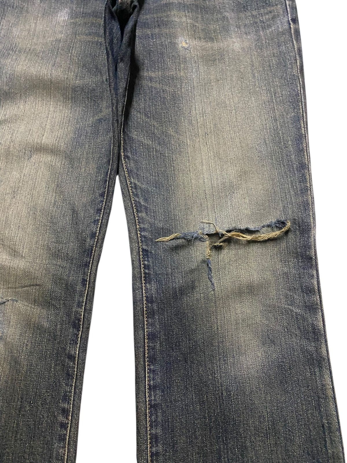 KOZABURO × Wrangler Wrangler 1970 Mud Wash Distressed Straight Jeans Size US 33 - 8 Thumbnail