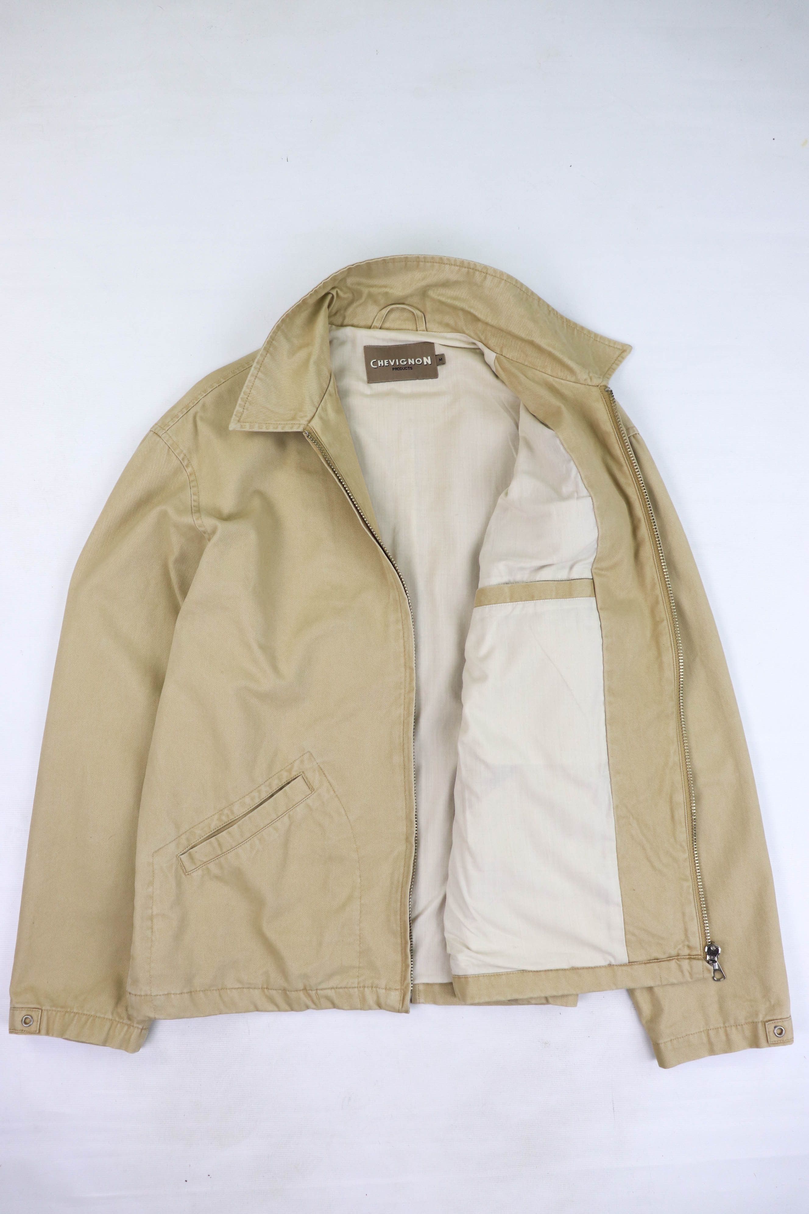 Chevignon CHEVIGNON Vintage Sand Beige Cotton Zip Jacket Size US M / EU 48-50 / 2 - 7 Thumbnail