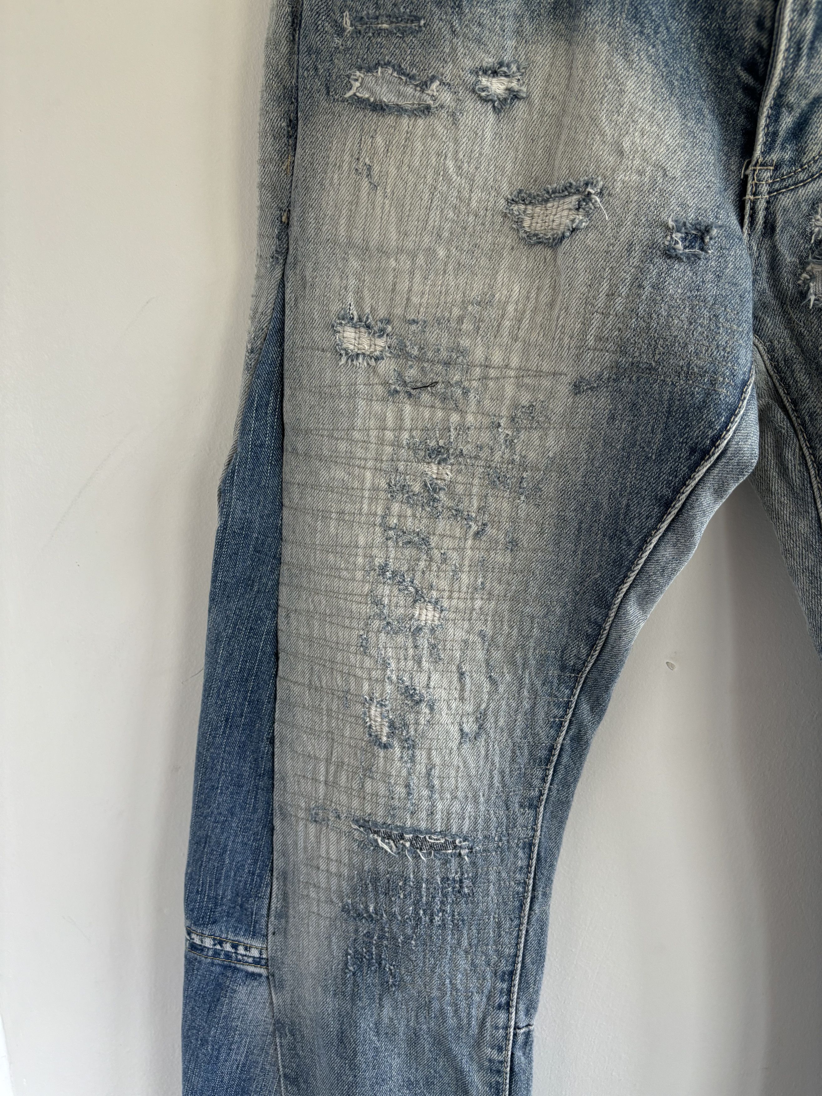 Other Custom Made Flared Distressed Boro Washed Jeans Size US 31 - 7 Thumbnail