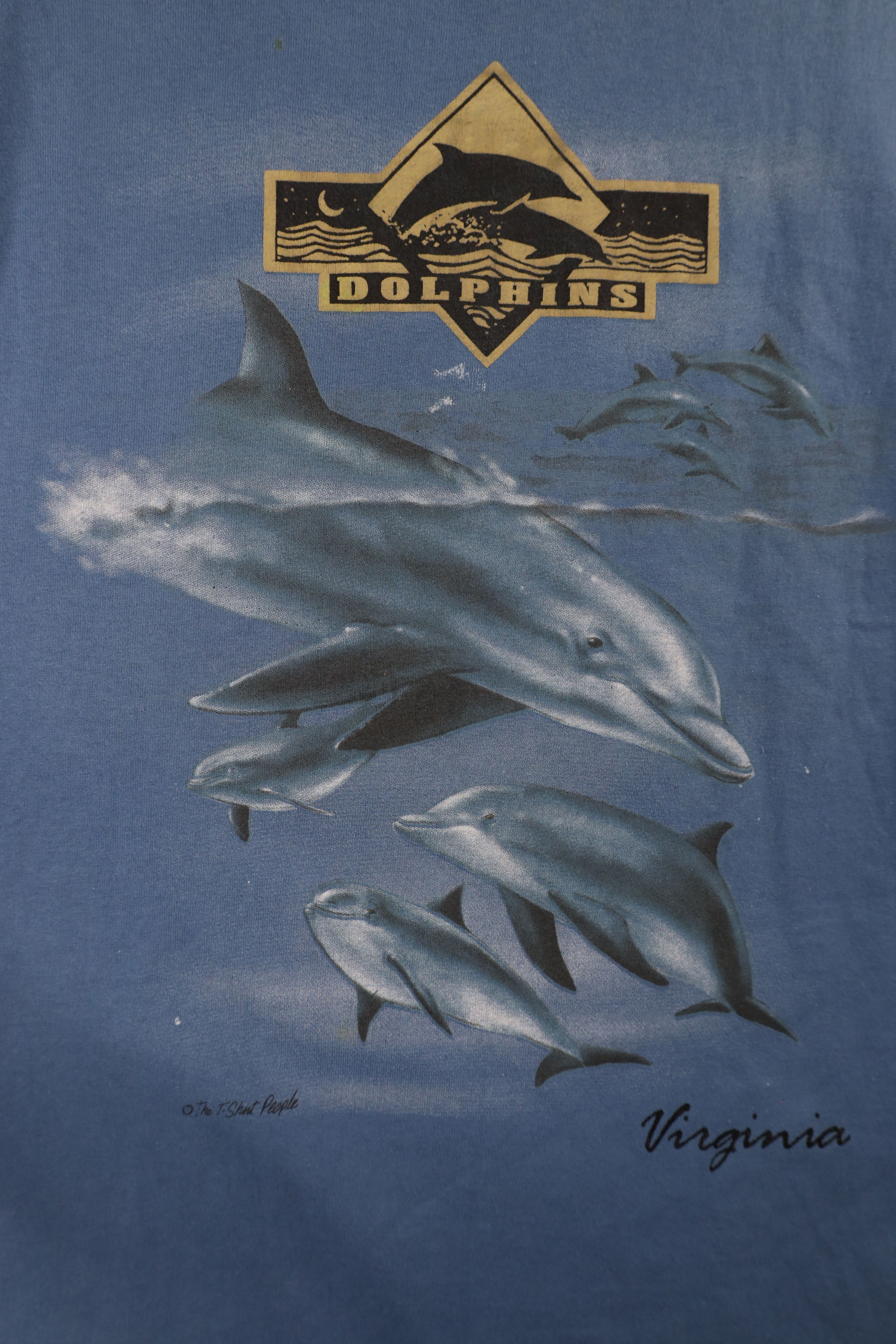 Vintage Vintage 90s Streetwear Out Virginia Dolphins Nature T-Shirt Size US XL / EU 56 / 4 - 4 Thumbnail