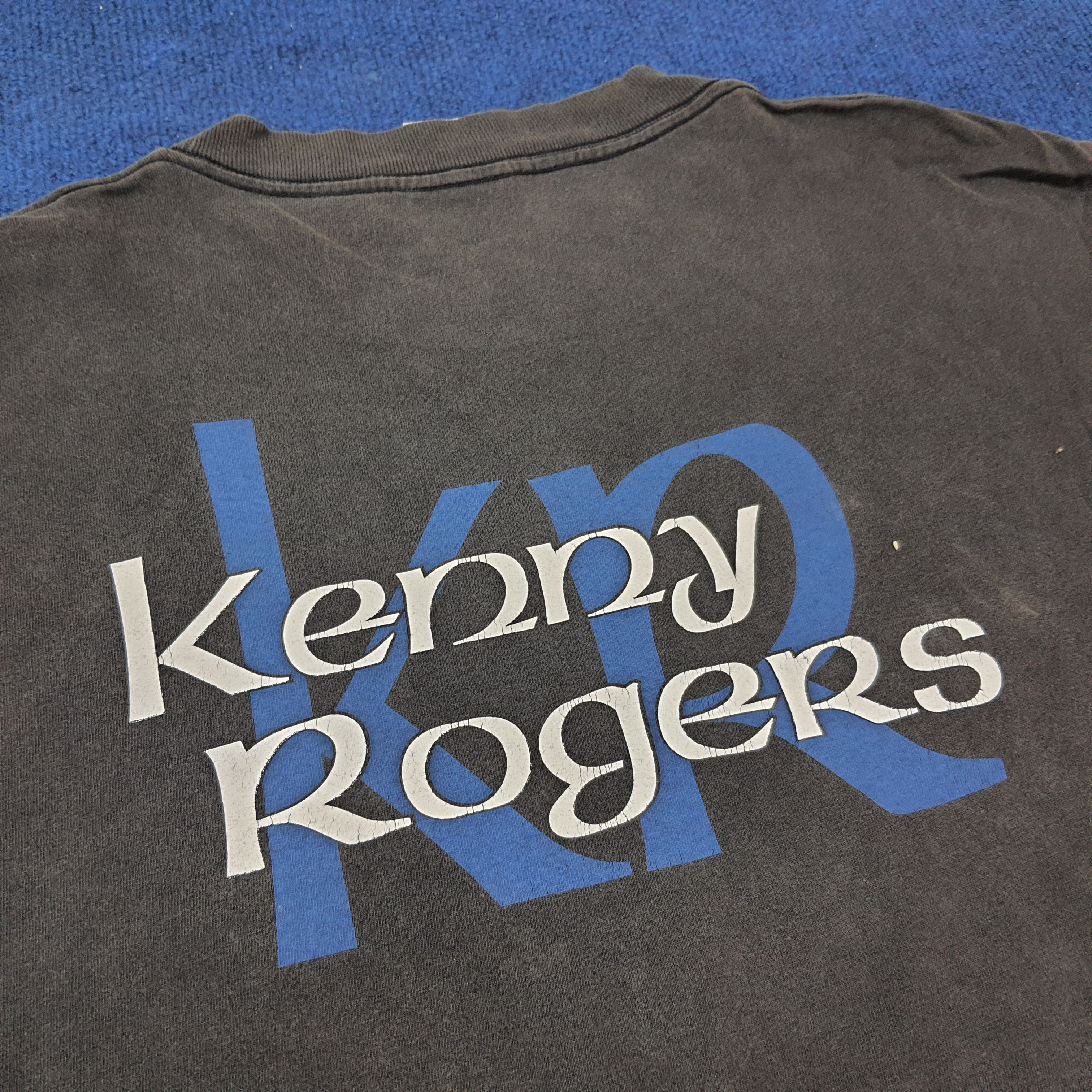 Vintage Vintage Kenny Rogers American Singer Tshirt Size US XL / EU 56 / 4 - 4 Thumbnail