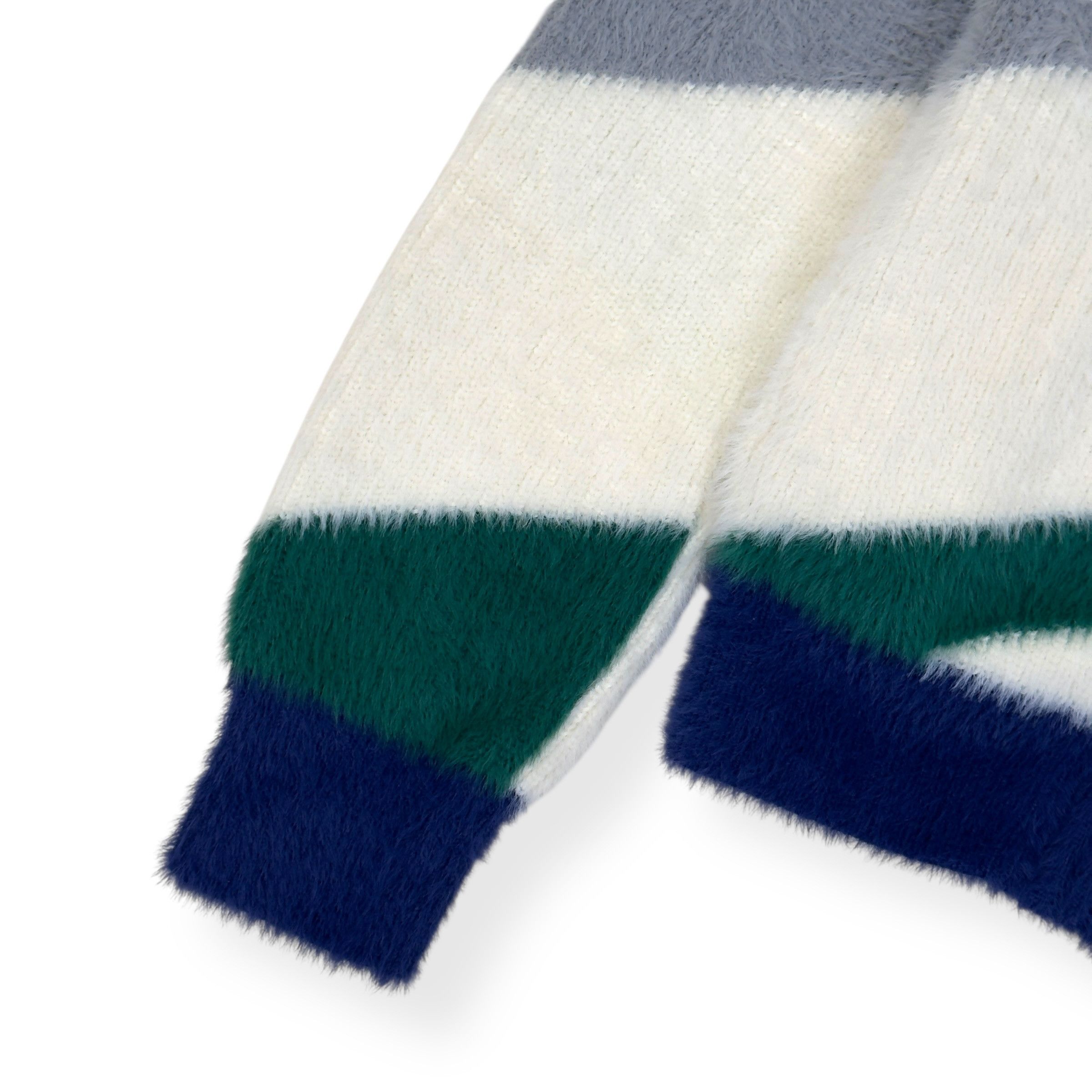 Casablanca CASABLANCA FURRY STRIPED ZIP-UP JUMPER WHITE M Size US M / EU 48-50 / 2 - 4 Thumbnail