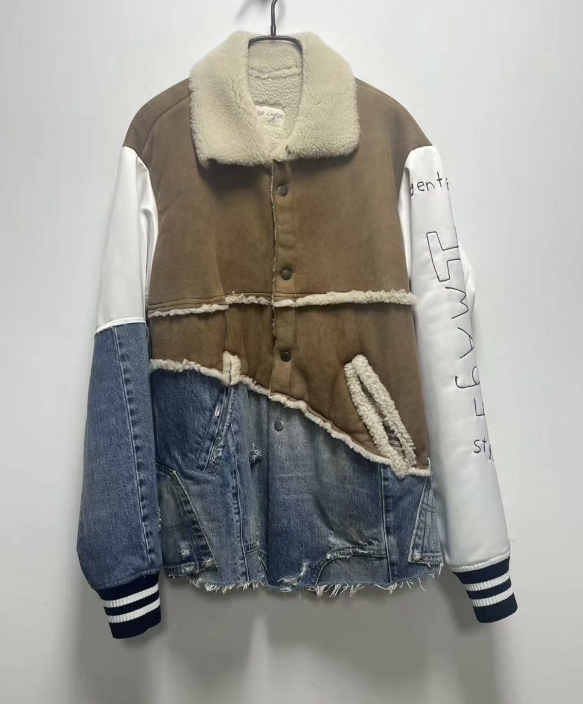 Greg Lauren Greg Lauren Fur & Denim Patchwork Jacket coat parka Size US L / EU 52-54 / 3 - 1 Thumbnail