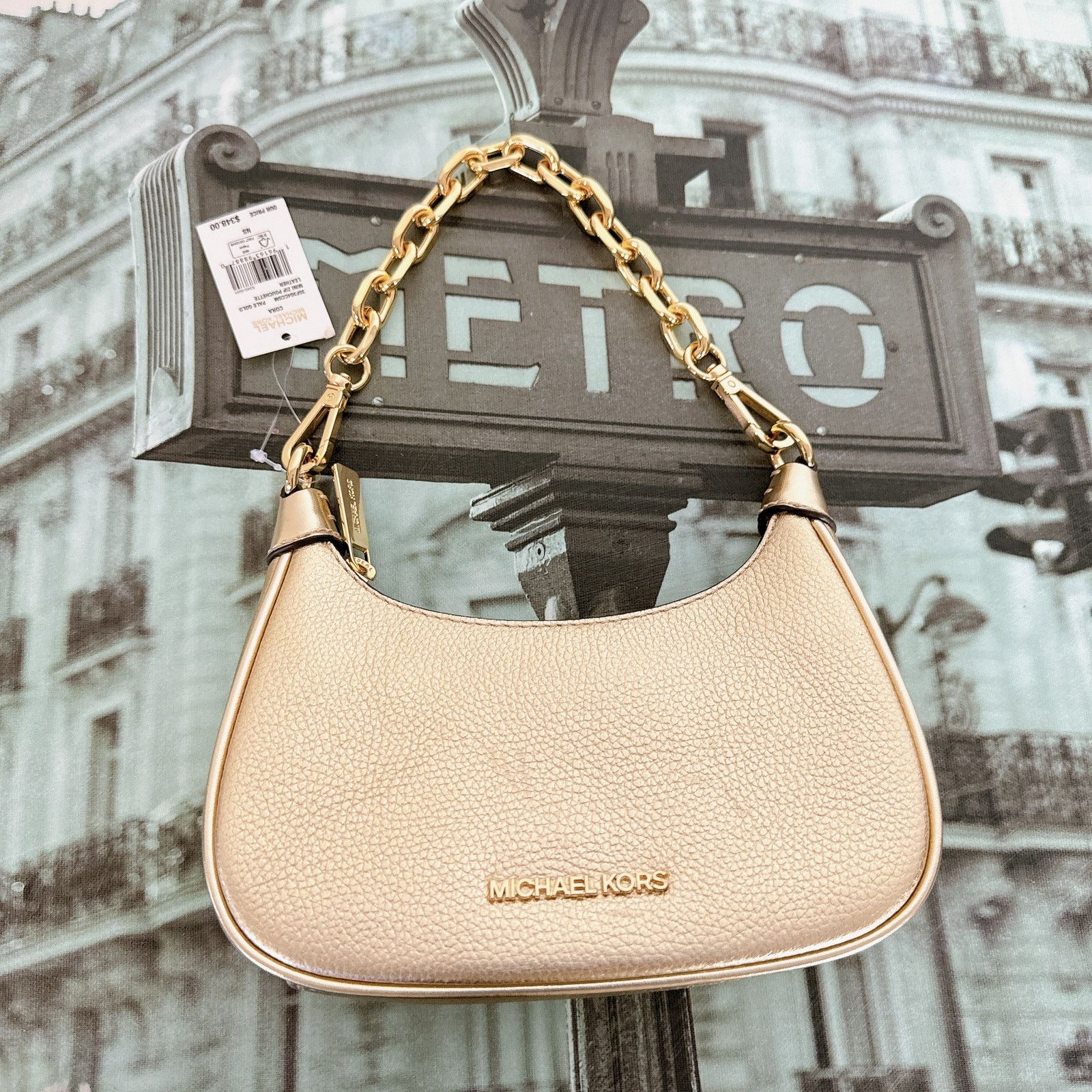 Michael Kors Michael Kors 35F3G4CC5M Cora Extra-Small Metallic Pebbled Size ONE SIZE - 2 Thumbnail