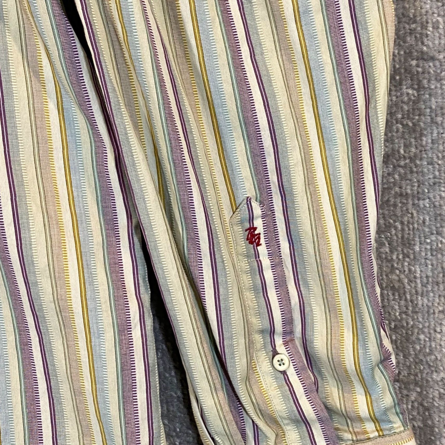 Robert Graham Robert Graham Shirt Mens XL Multicolor Vertical Striped Button Up Dress Top L/S Size US XL / EU 56 / 4 - 4 Thumbnail