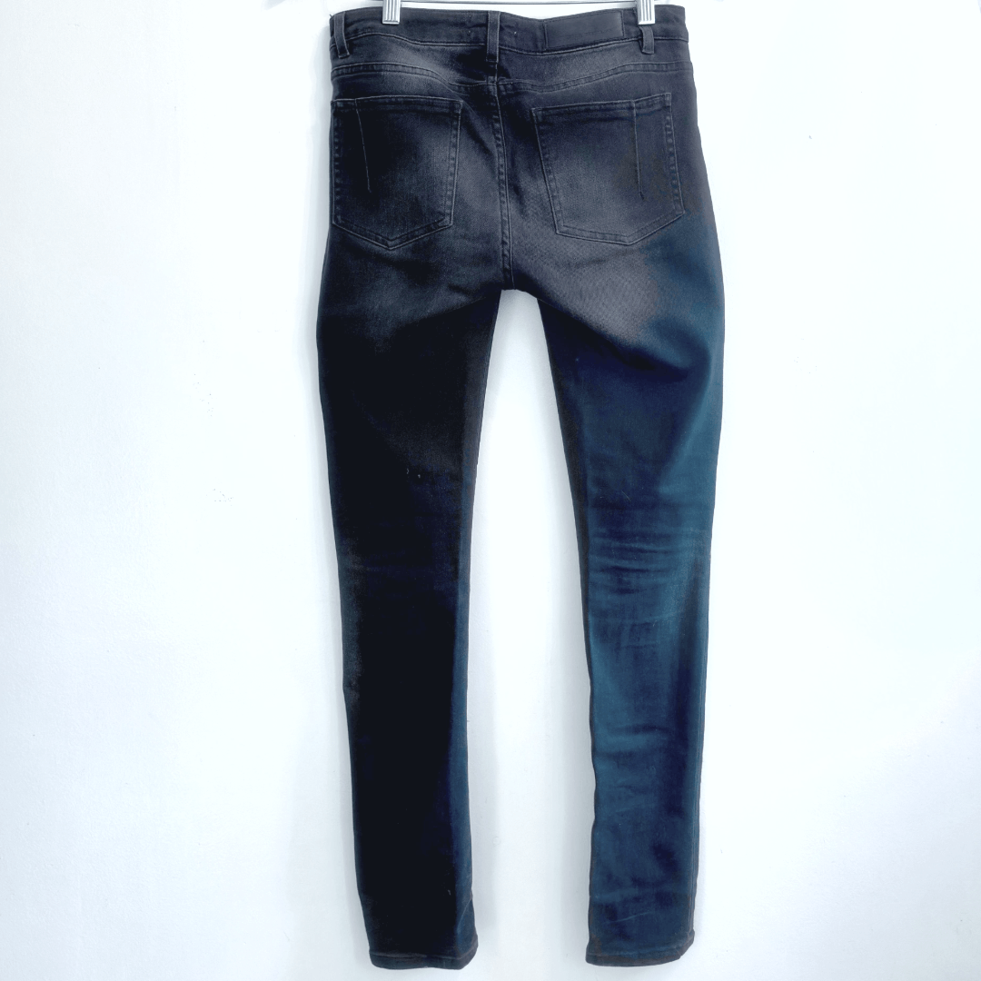 Won Hundred Won Hundred Skinny Mid-Rise Washed Black Jeans Size 27" / US 4 / IT 40 - 3 Thumbnail