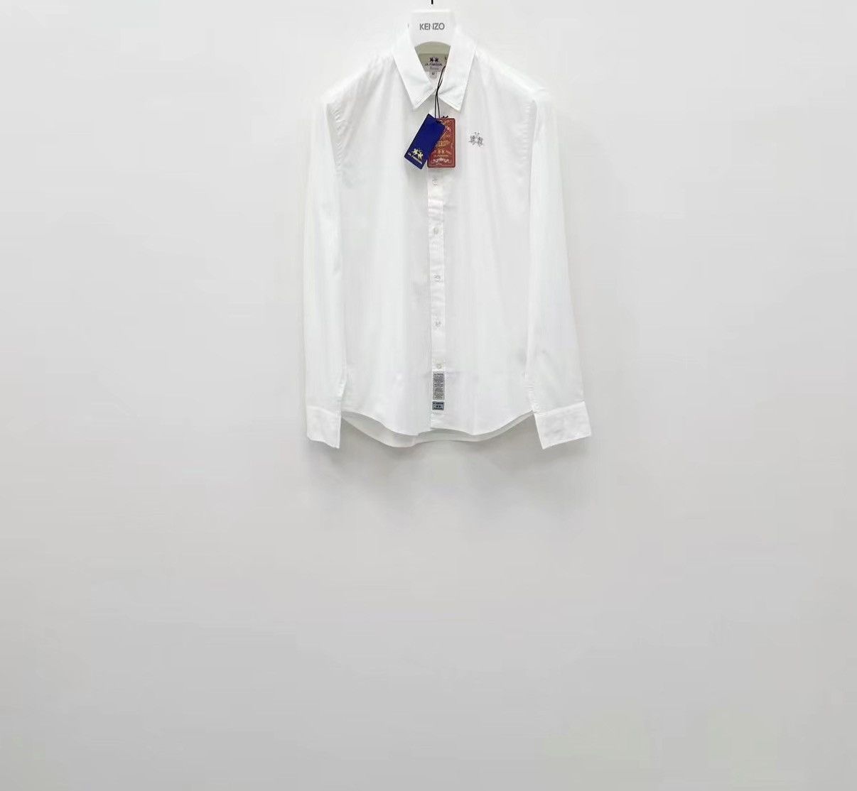 La Martina LA MARTINA Stretch Embroidered Long Sleeve Shirt J30 Size US L / EU 52-54 / 3 - 1 Thumbnail
