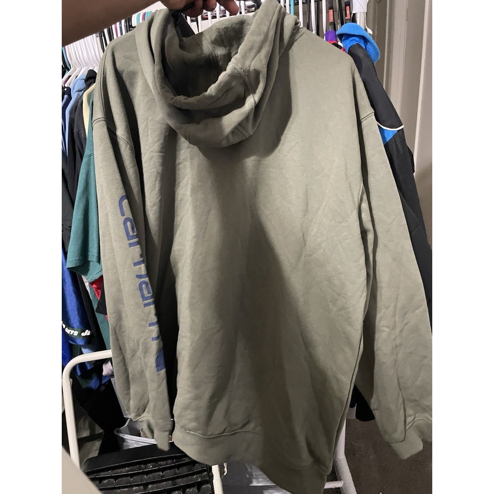 Carhartt Size XL-Carhartt Men's Dusty Olive Midweight Logo Hoodie Size US XL / EU 56 / 4 - 2 Thumbnail