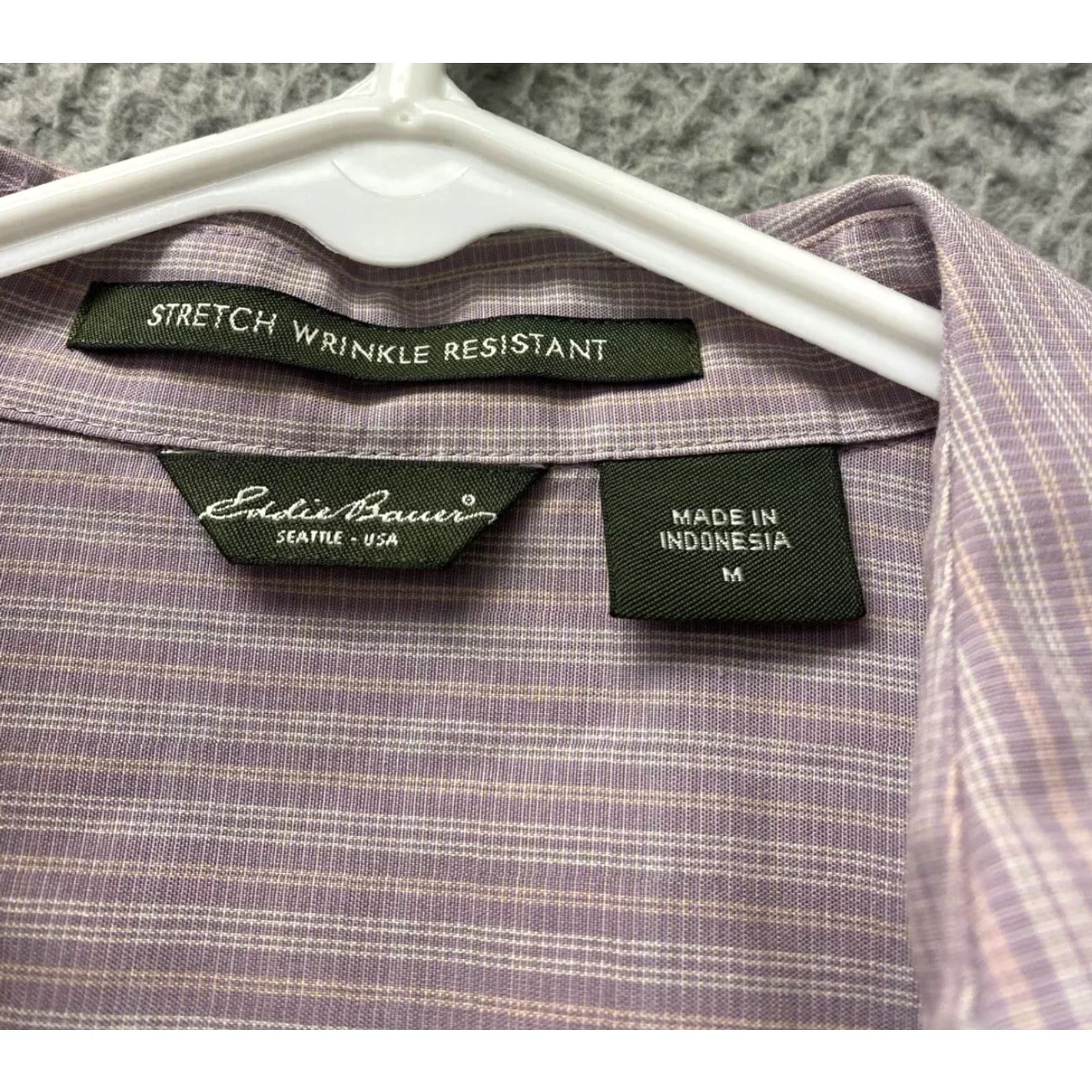 Eddie Bauer Eddie Bauer Shirt Women Purple Long Sleeve Button-Up M Small Check Clothing Womens Medium Purple Check Shirt Size M / US 6-8 / IT 42-44 - 4 Thumbnail