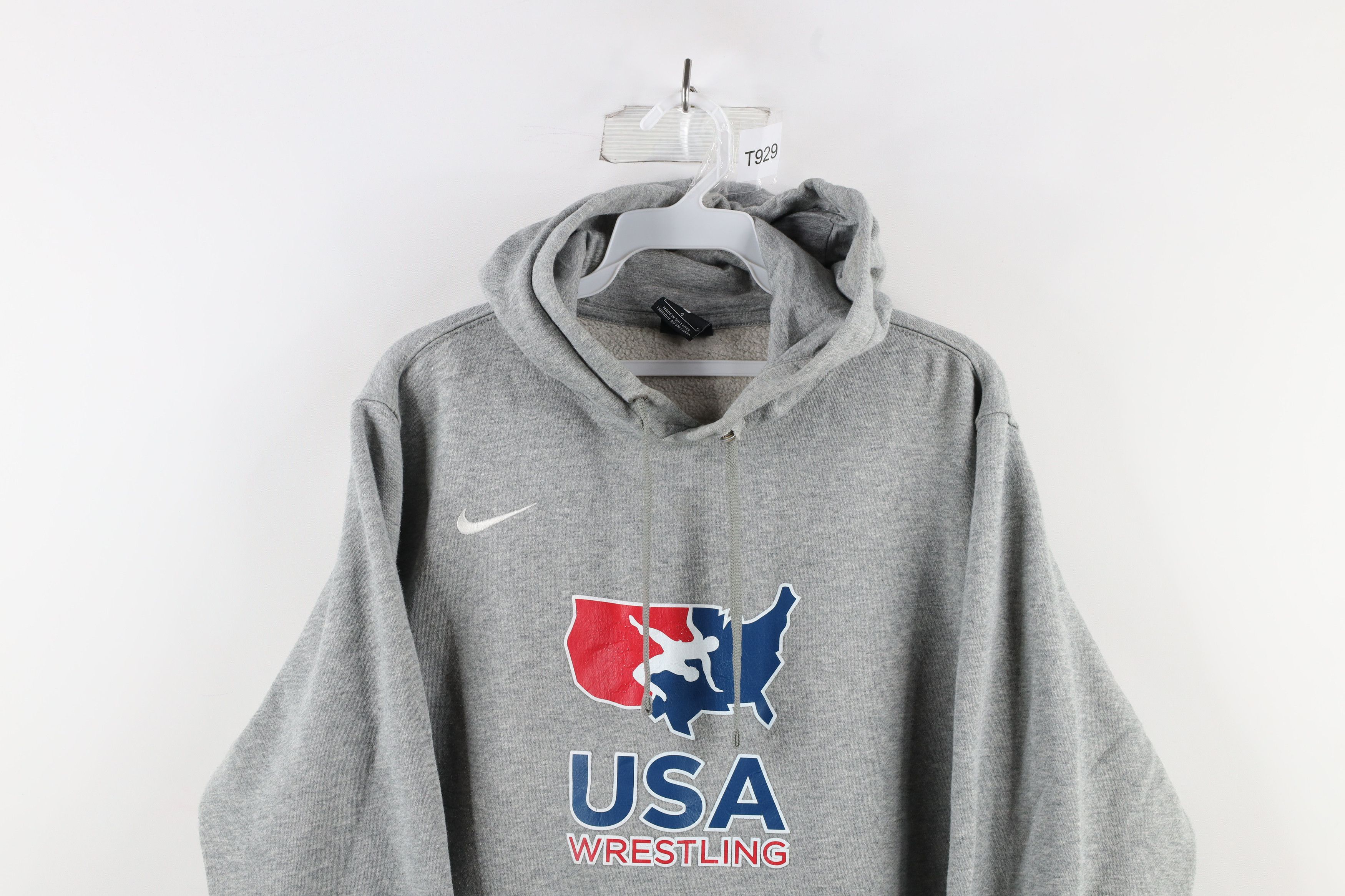 Nike Nike Spell Out USA Wrestling Hoodie Sweatshirt Heather Gray Size US L / EU 52-54 / 3 - 2 Thumbnail