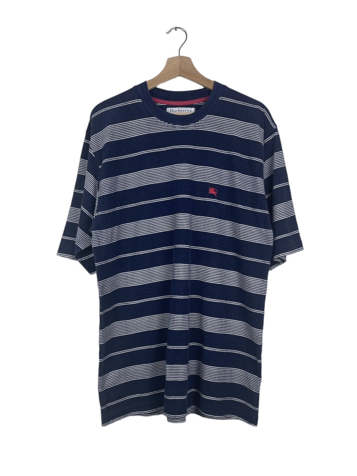 Burberry × Vintage Vintage Burberry Striped T-Shirt Poland Made OG Logo Size US M / EU 48-50 / 2 - 1 Thumbnail