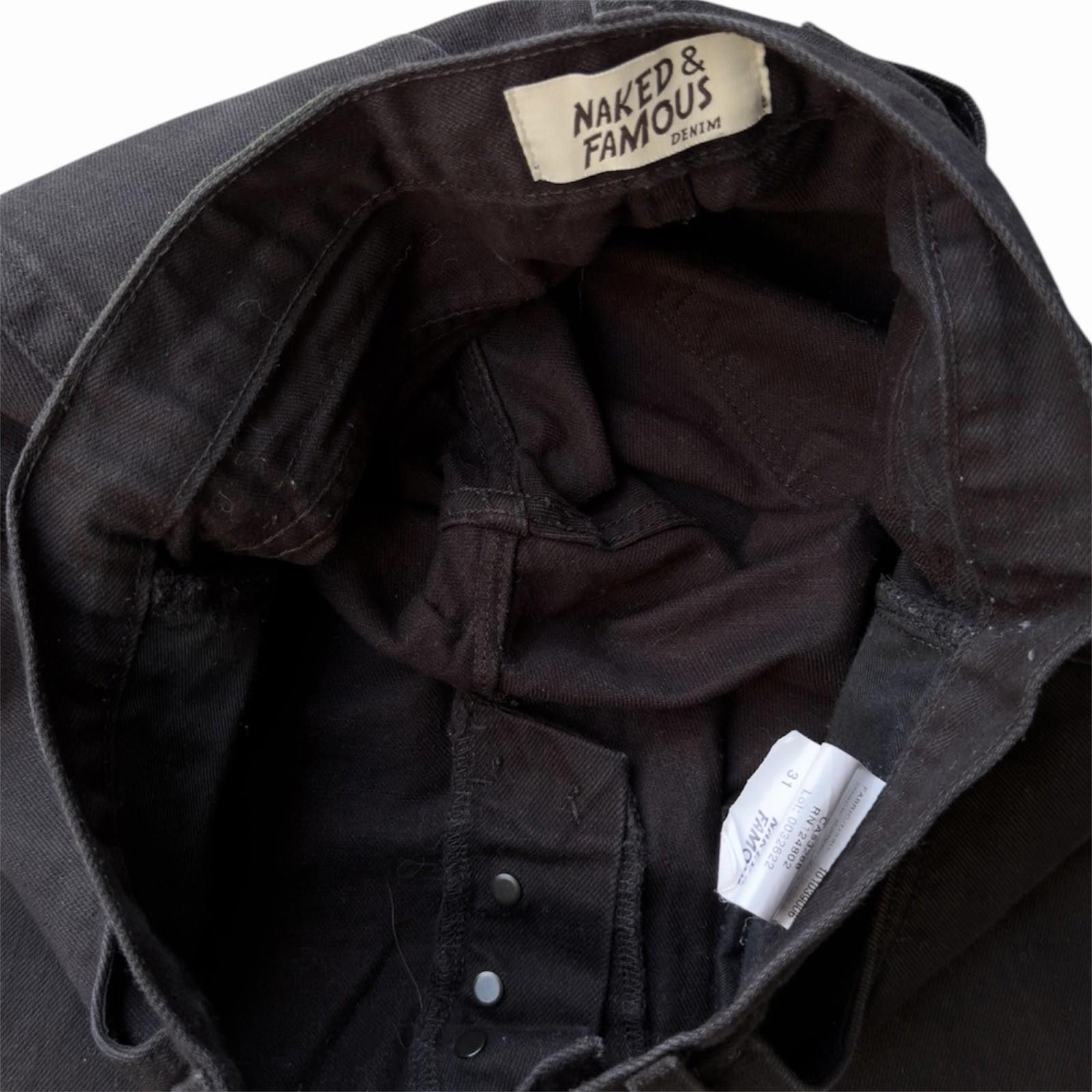 Naked & Famous Naked & Famous Easy Guy Black Selvedge Chino Pants Size 31 Size US 31 - 5 Thumbnail