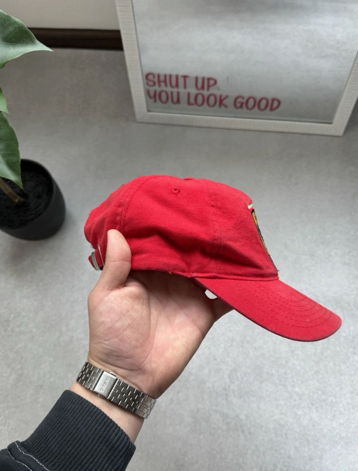Ferrari Vintage Ferrari 90s Official Product Big Logo Racing Red Cap Size ONE SIZE - 3 Thumbnail
