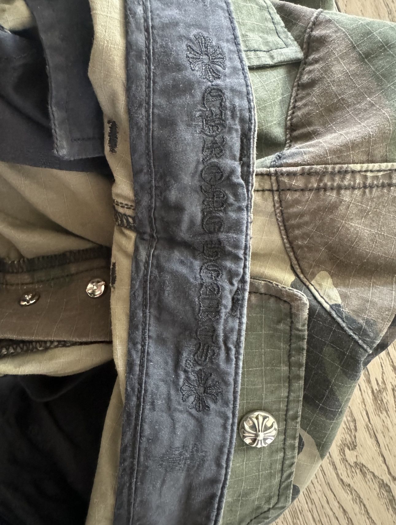 Chrome Hearts CHROME HEARTS CAMO RIPSTOP CROSS PATCH PANTS Size US 31 - 13 Thumbnail