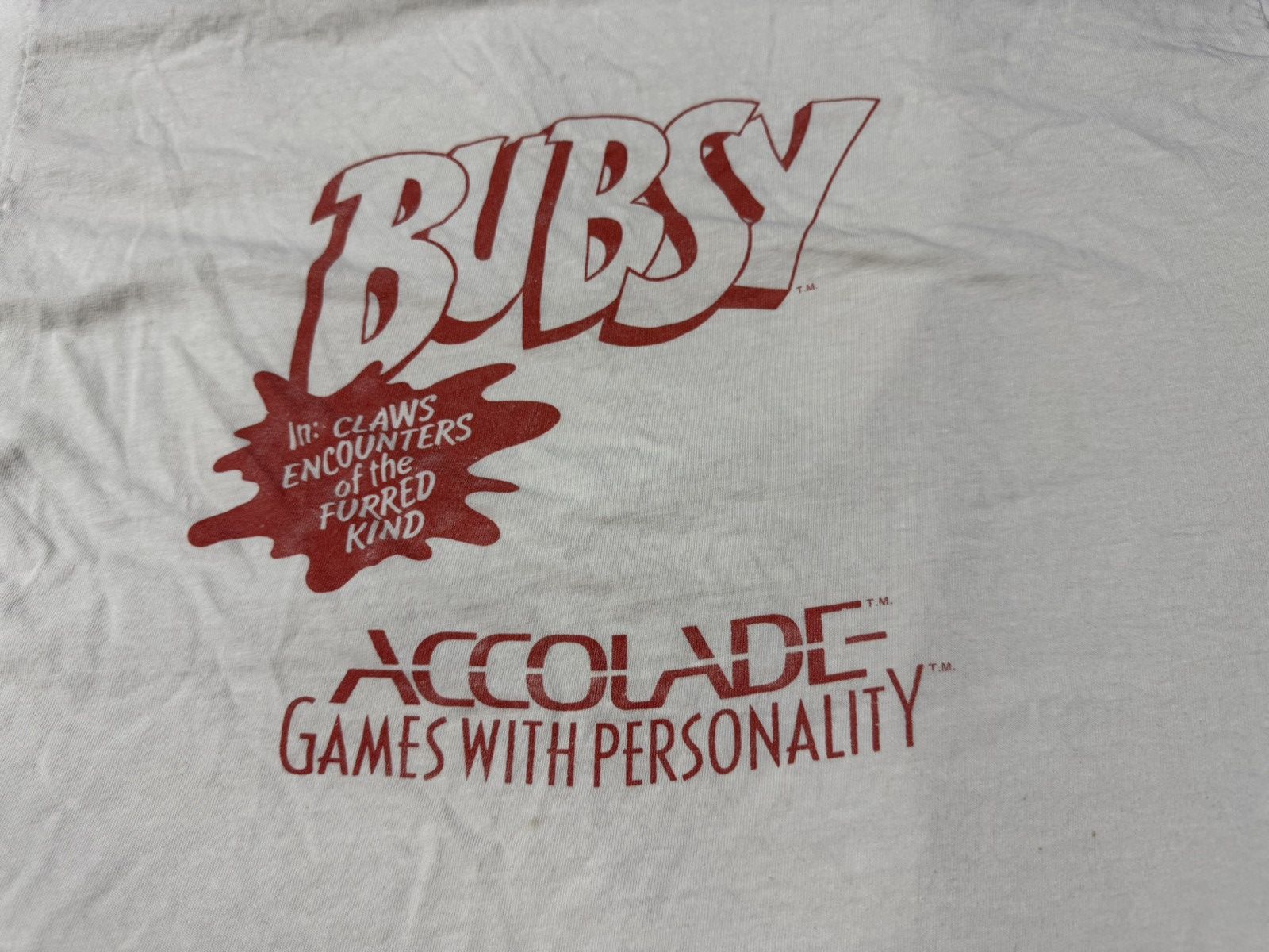 Vintage Vintage 90s Bubsy Accolade T Shirt Atari Gameboy Size US XL / EU 56 / 4 - 5 Thumbnail