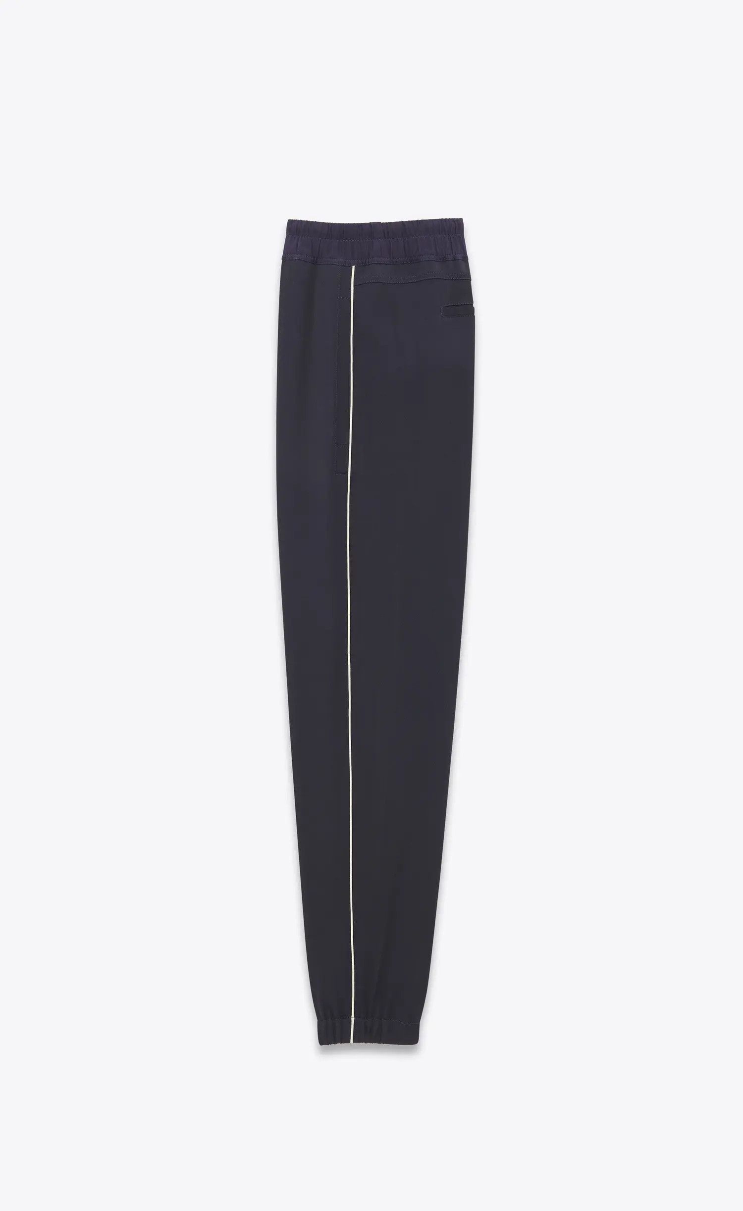 Saint Laurent Paris o1s1wg110125 Sweatpant & Jogger in Crepe Satin in Navy Blue Size US 28 / EU 44 - 2 Thumbnail