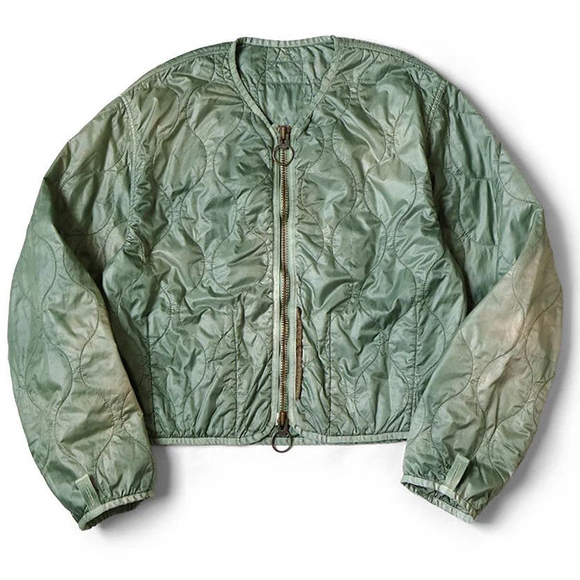 Kapital Kapital Nylon Quilted Unevenly Dyed Cropped Bolero Jacket Size US S / EU 44-46 / 1 - 1 Thumbnail