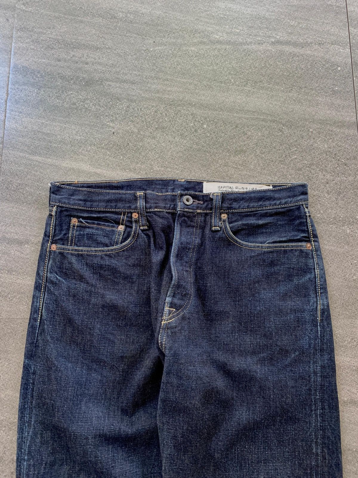 Kapital FREE TAX! Indigo Raw Denim Jeans Size US 34 / EU 50 - 2 Thumbnail