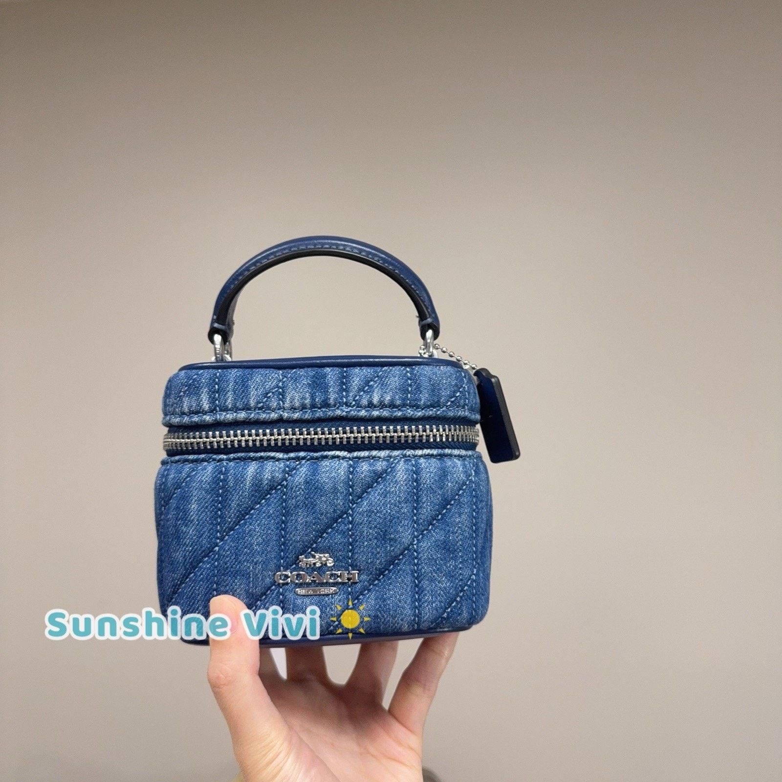 NWT Coach Ava Crossbody Bag With Quilting Caq00 Denim in Blue, Women's