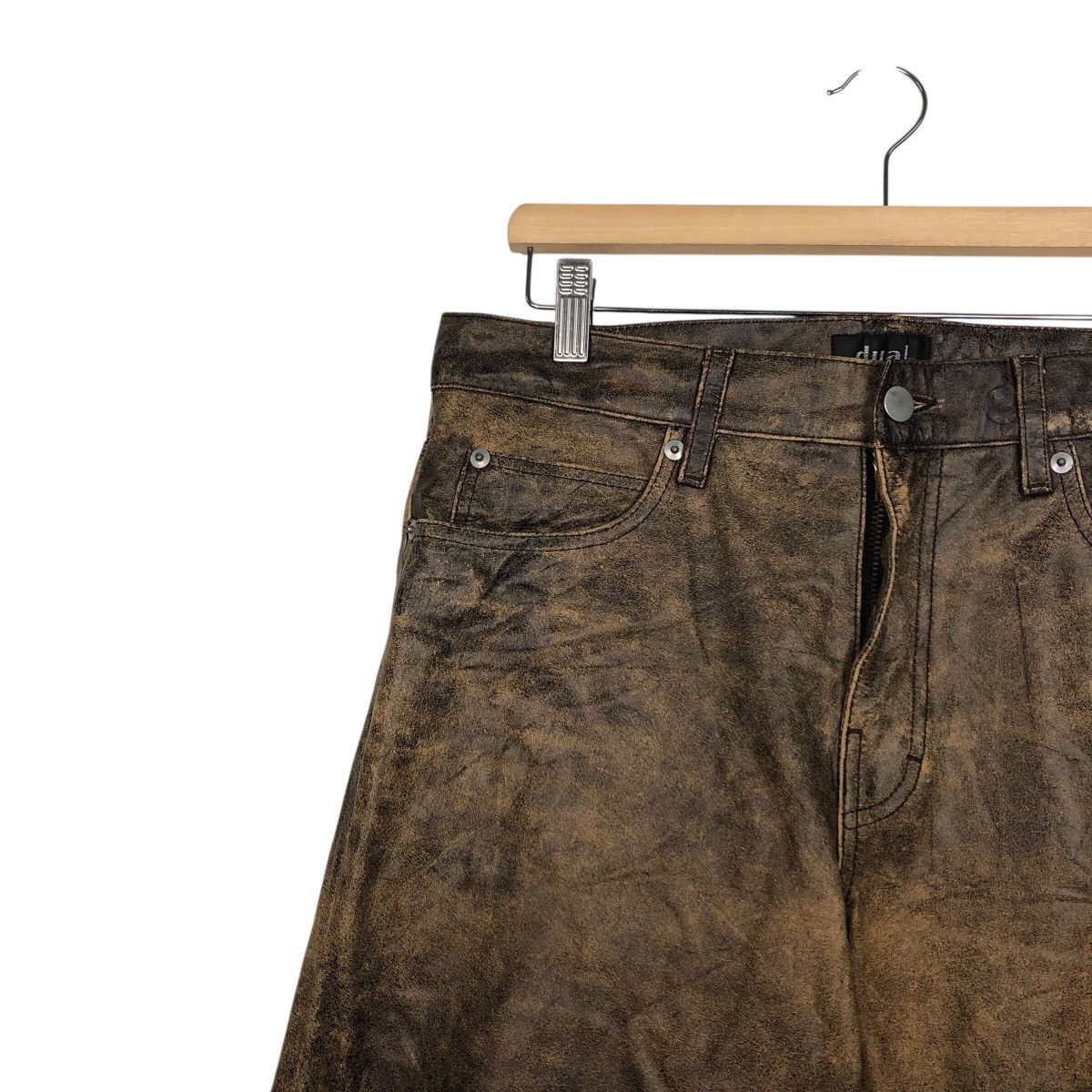 Japanese Brand 📌Vintage Biker Racing Leather Pants Dual Issey Miyake Size US 32 / EU 48 - 8 Thumbnail