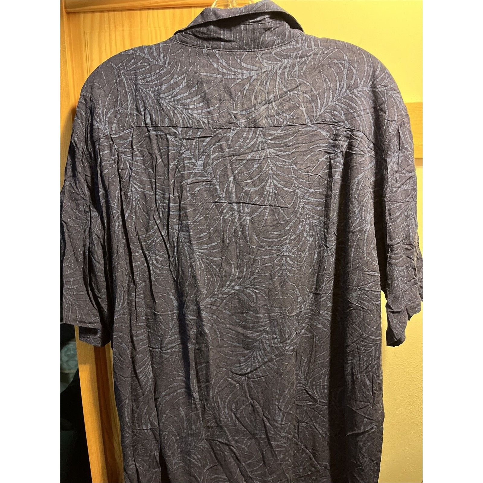Batik Bay Batik Bay Navy Men’s L Shirt USA Flag Palm SS Hawaiian Rayon Size US L / EU 52-54 / 3 - 8 Thumbnail