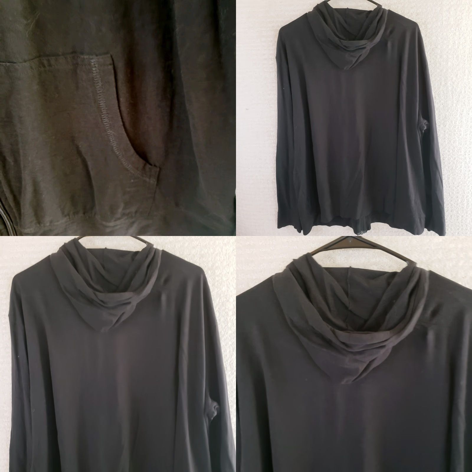 Hanes Hanes ComfortSoft EcoSmart Women's Jersey Full-Zip Hoodie Sweatshirt 2X Black Full Zip Hooded Pockets Gym Training School Size XXL / US 16-18 / IT 52-54 - 8 Thumbnail