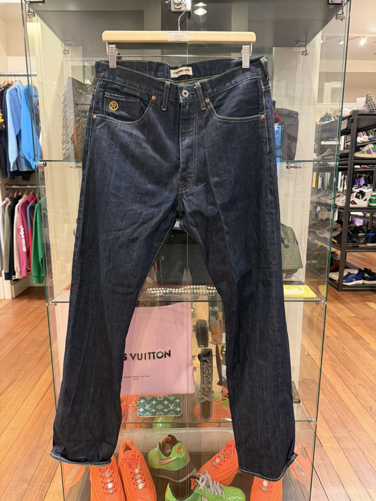 Bape Bape Embroidered Selvedge Denim Jeans Size US 34 / EU 50 - 1 Thumbnail