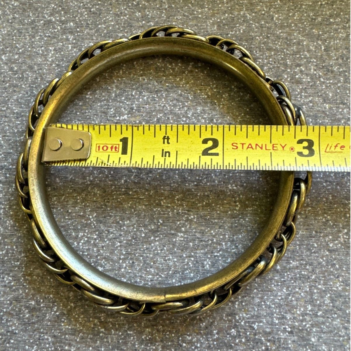 Other Brass Bangle Link Chain Overlay Bracelet Size ONE SIZE - 3 Thumbnail