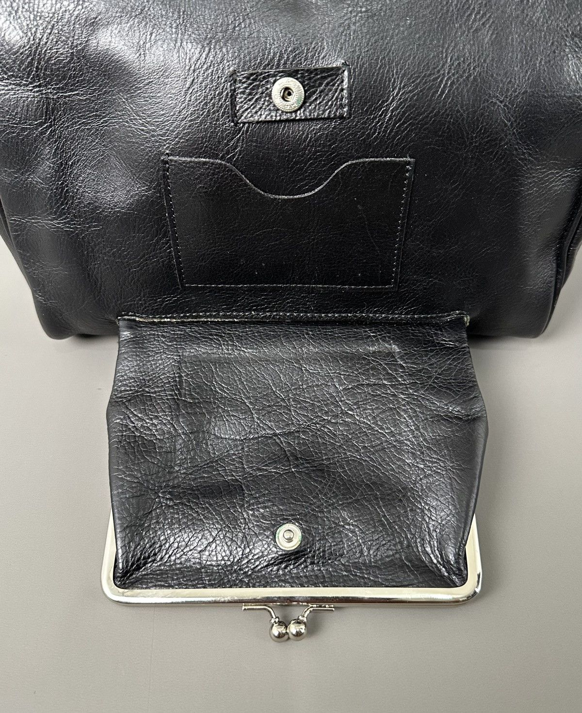 Yohji Yamamoto Y’s - Yohji Yamamoto Double Claps - Top Handle Leather Bag Size ONE SIZE - 6 Thumbnail